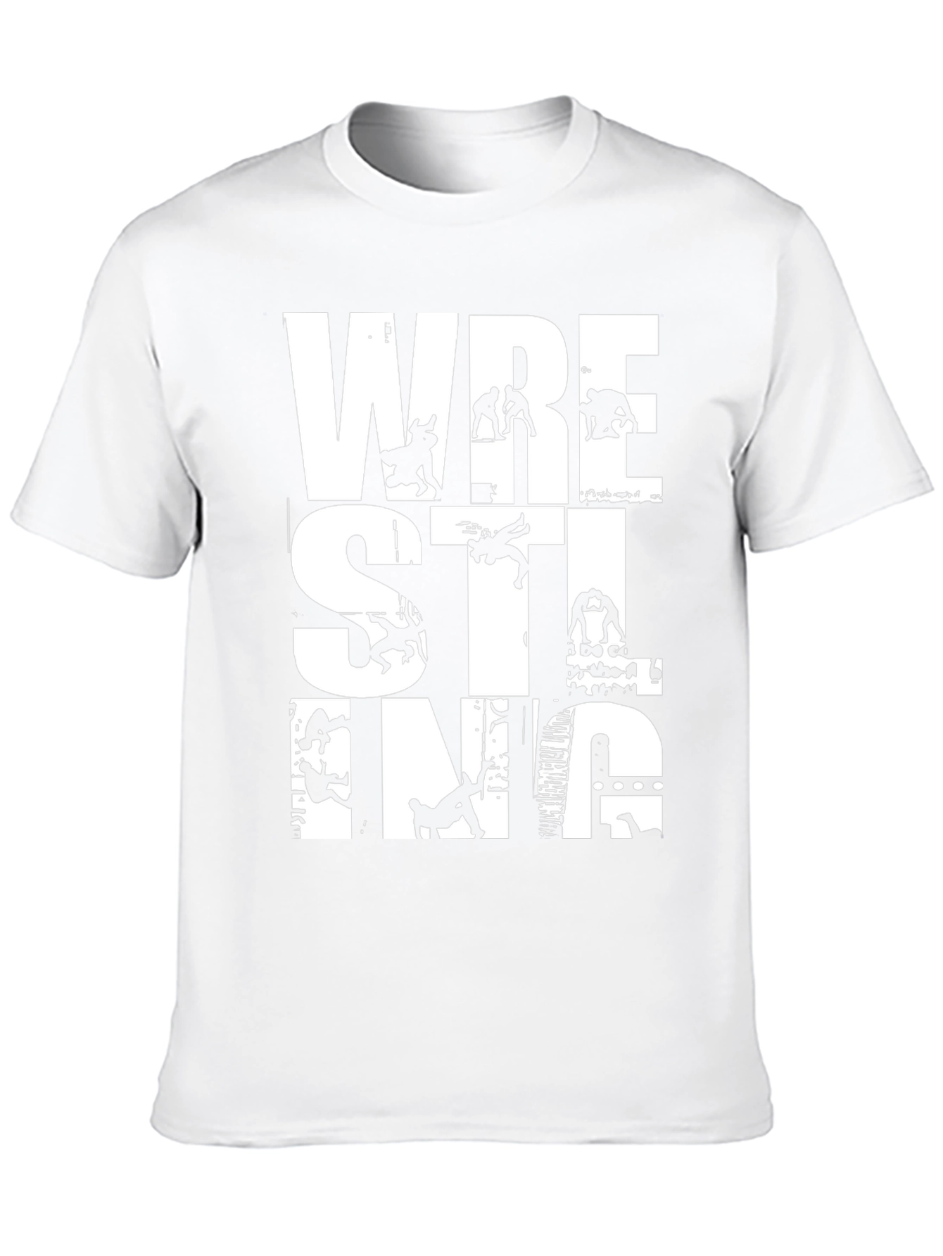 Wrestling Graphic Tee - Black Crew Neck T-Shirt