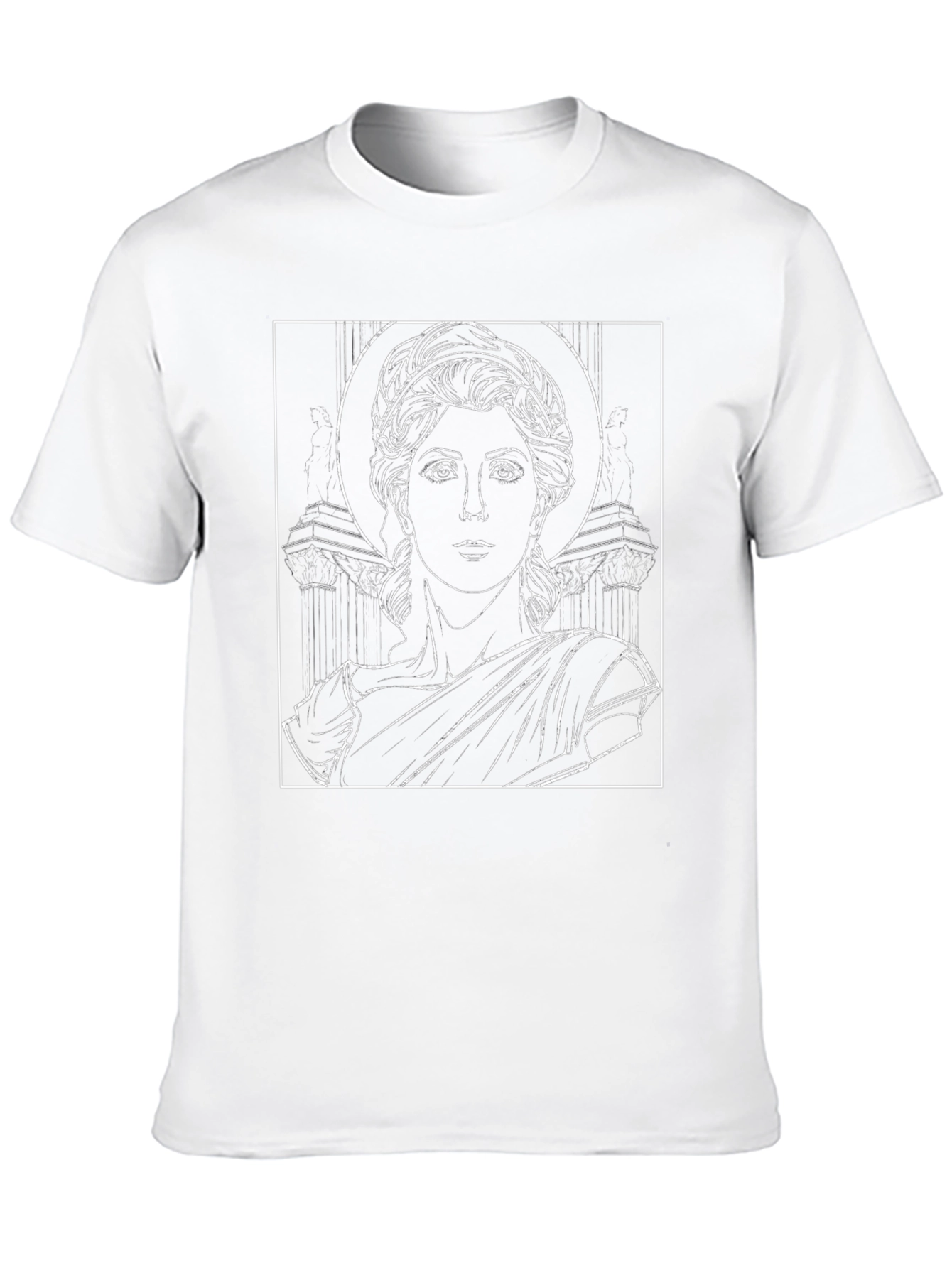 Artemis Sketch Graphic Tee - Black Cotton T-Shirt