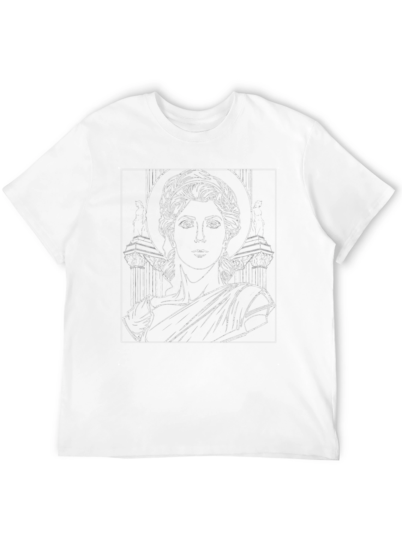 Artemis Sketch Graphic Tee - Black Cotton T-Shirt