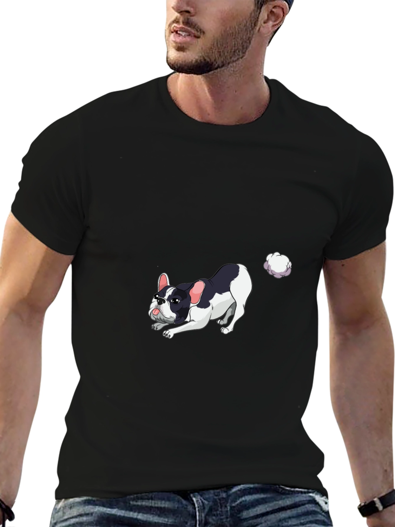 Dog Fart T-Shirt Black Cotton Tee