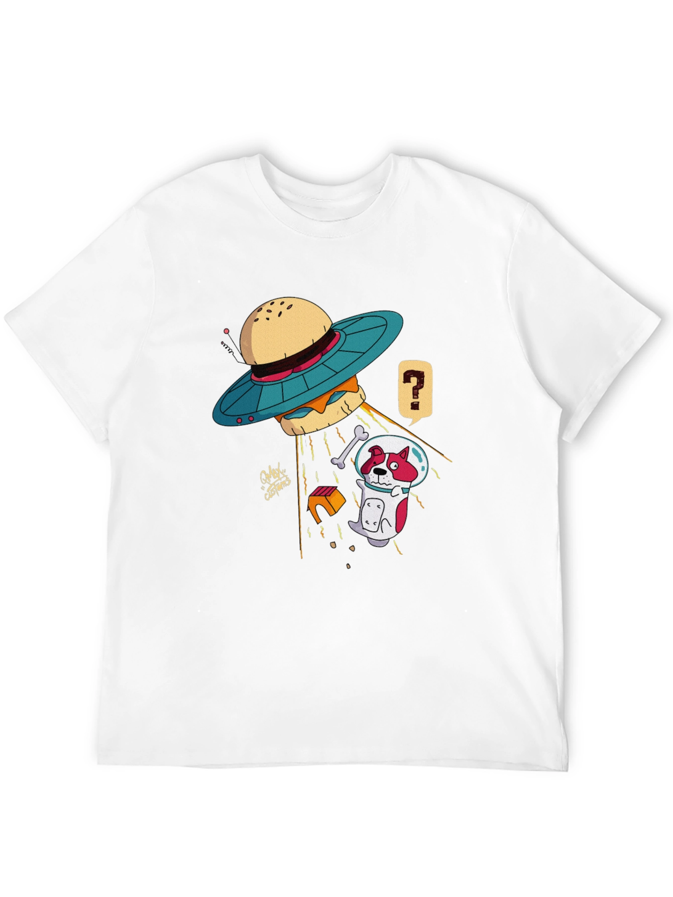 UFO Dog Abduction T-Shirt - Funny Graphic Tee