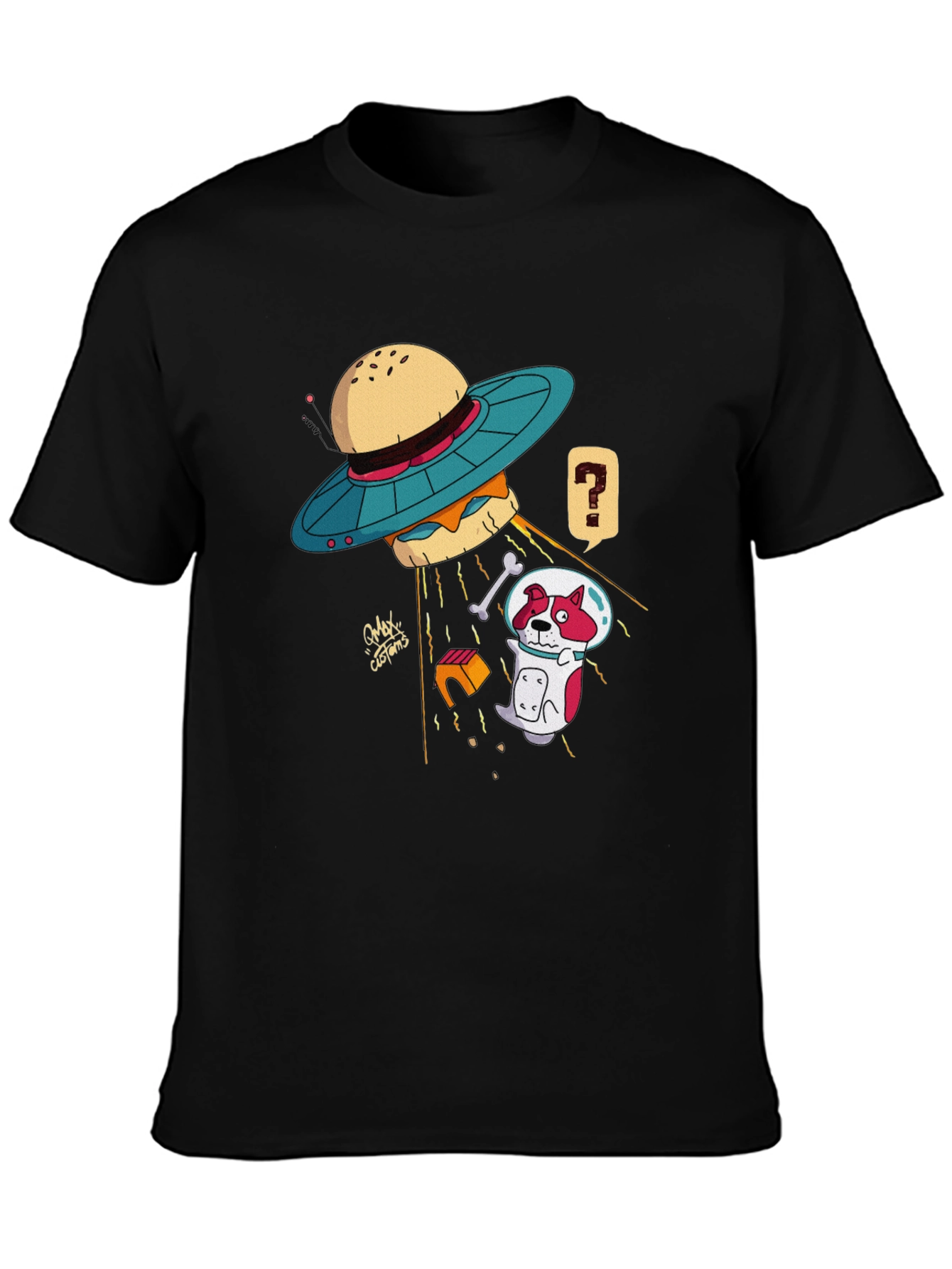 UFO Dog Abduction T-Shirt - Funny Graphic Tee