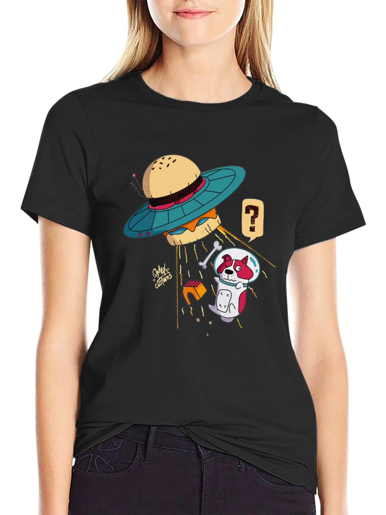 UFO Dog Abduction T-Shirt - Funny Graphic Tee