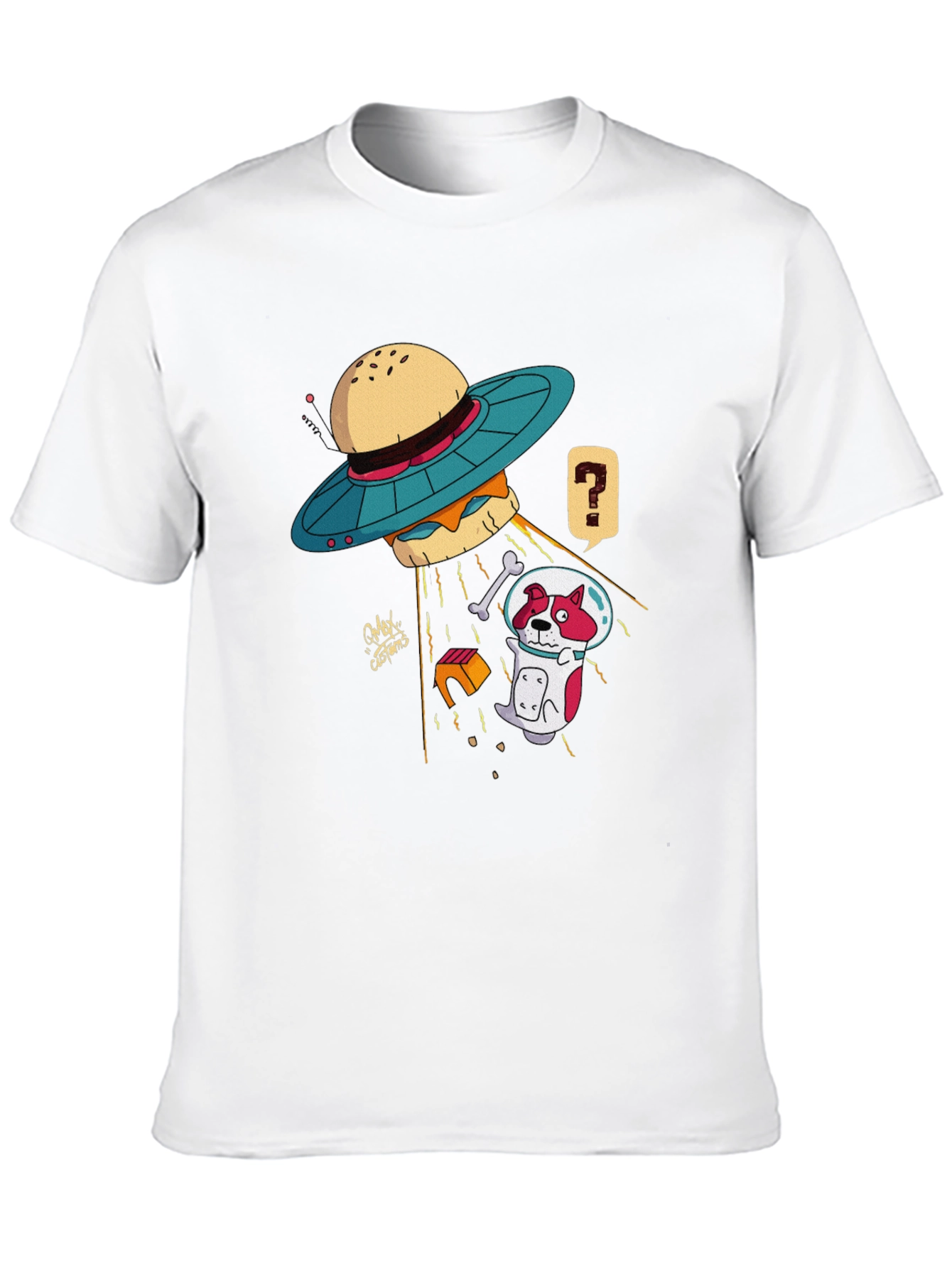 UFO Dog Abduction T-Shirt - Funny Graphic Tee