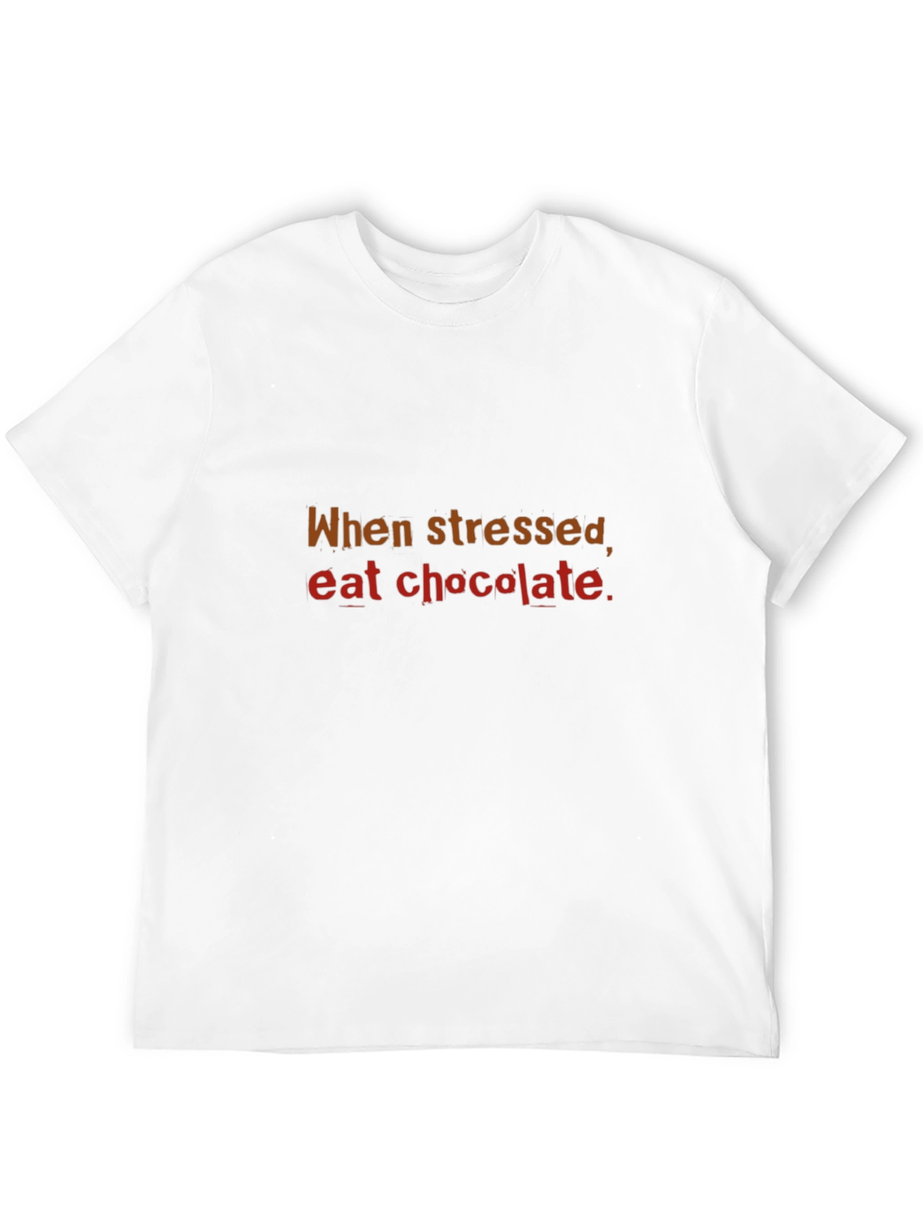When Stressed Eat Chocolate T-Shirt Comfort Tee