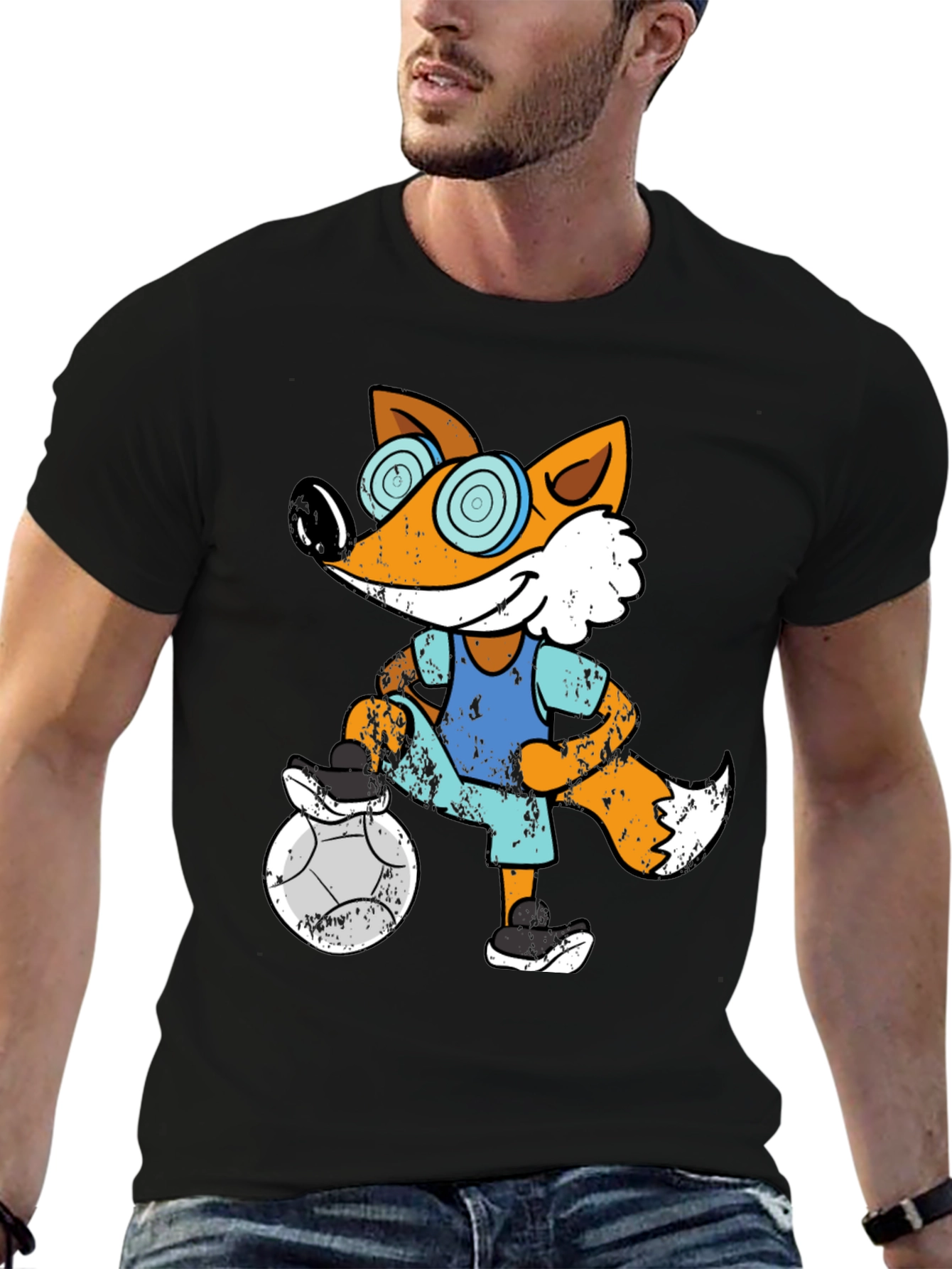 Fox Soccer Player Graphic Tee - Unisex