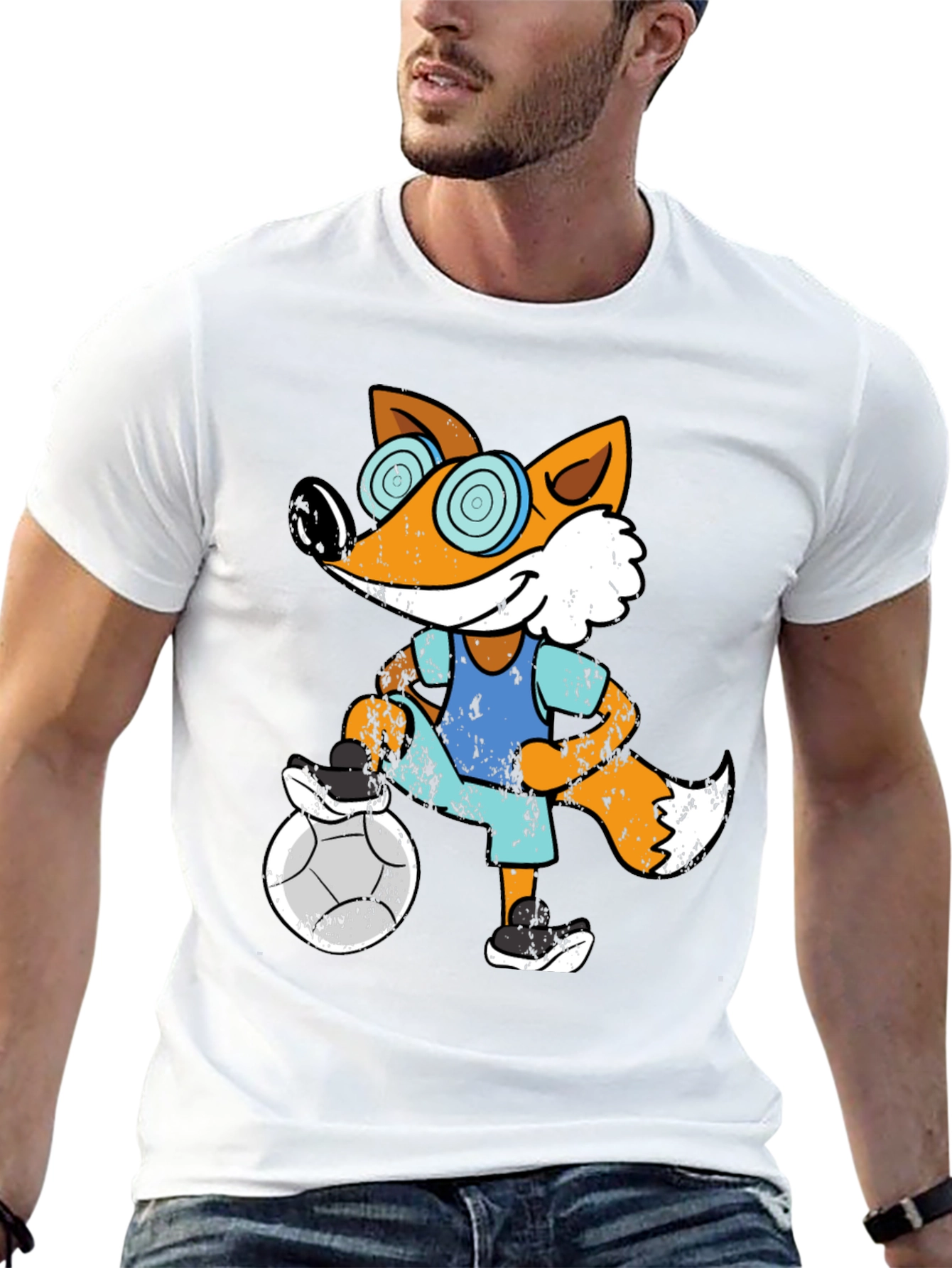 Fox Soccer Player Graphic Tee - Unisex