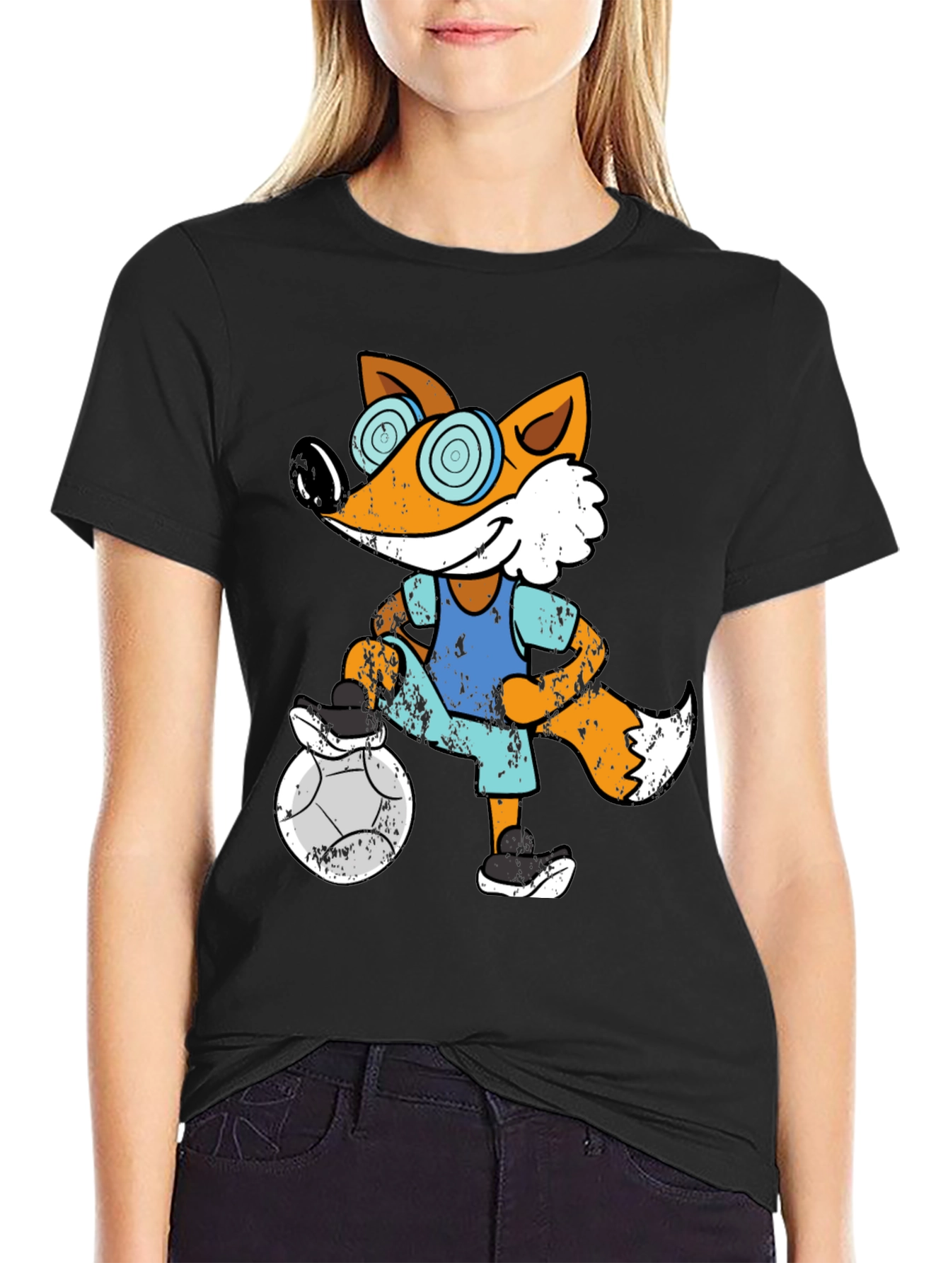 Fox Soccer Player Graphic Tee - Unisex