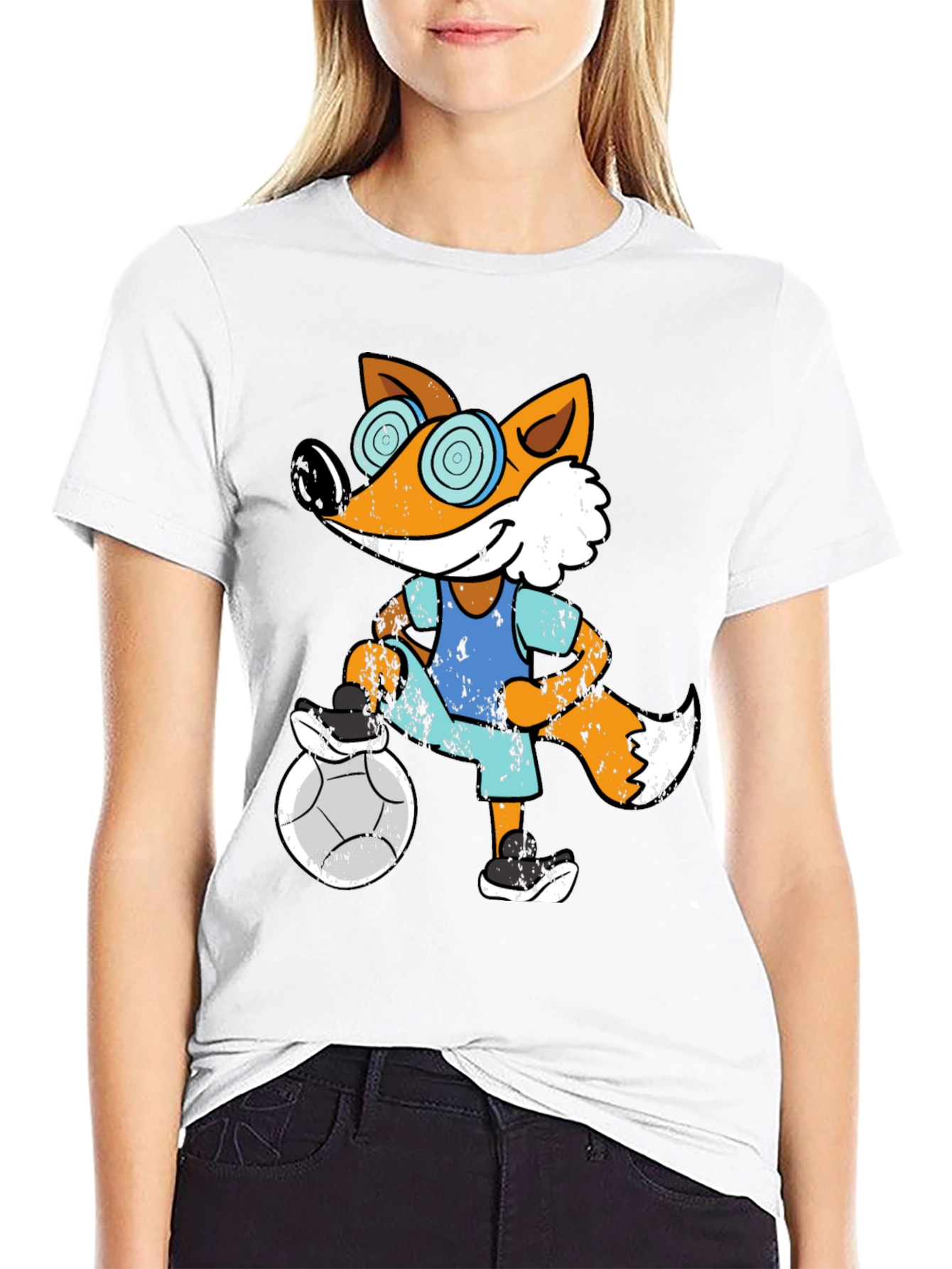 Fox Soccer Player Graphic Tee - Unisex