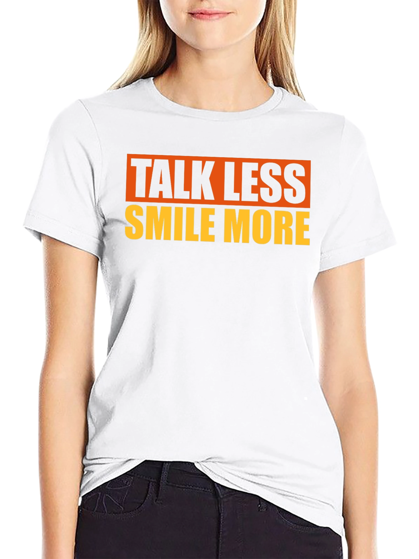 Talk Less Smile More Graphic Tee - Black
