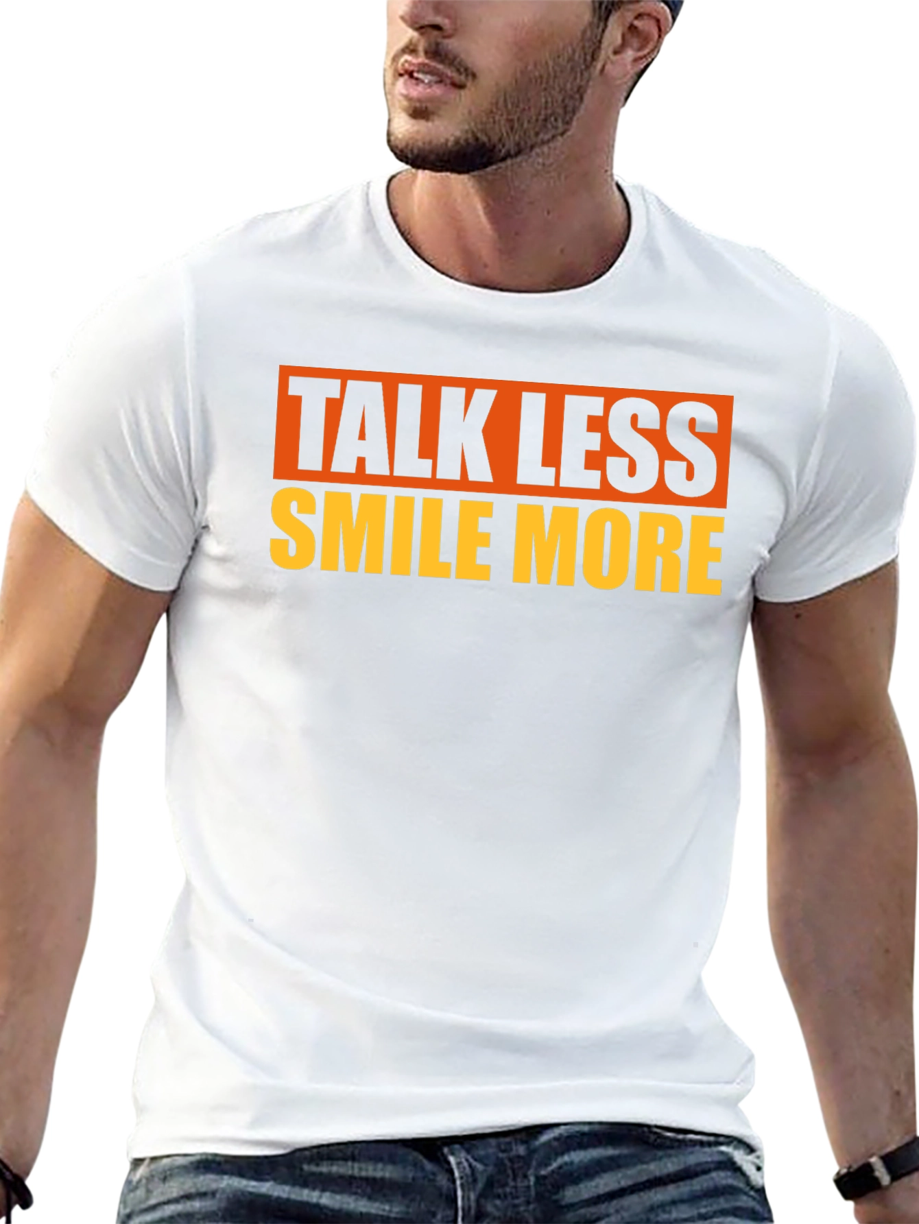 Talk Less Smile More Graphic Tee - Black