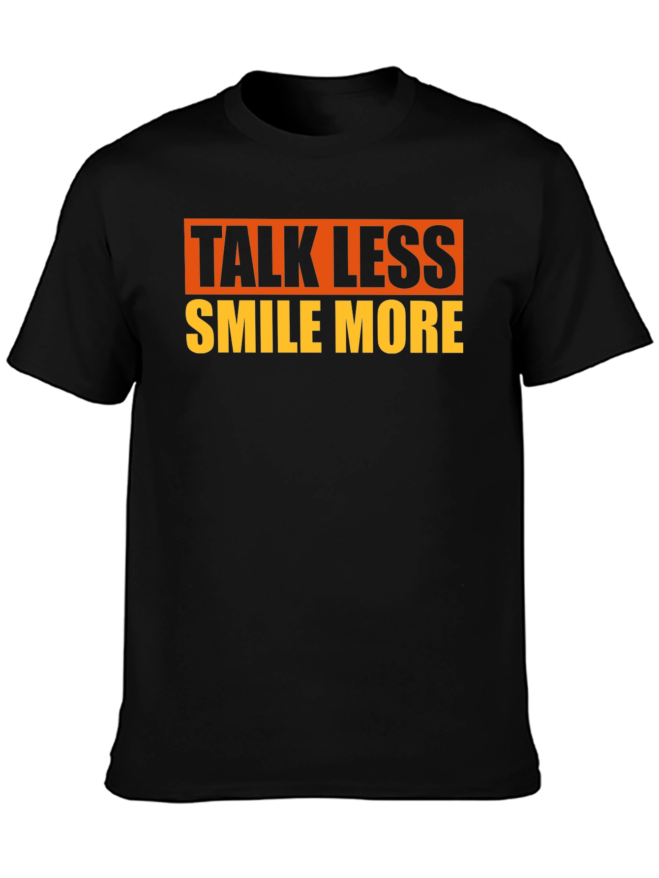 Talk Less Smile More Graphic Tee - Black