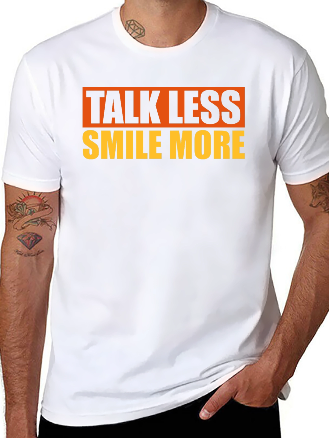 Talk Less Smile More Graphic Tee - Black