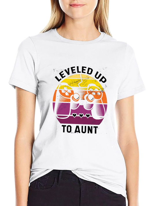 Leveled Up to Aunt Gamer T-Shirt