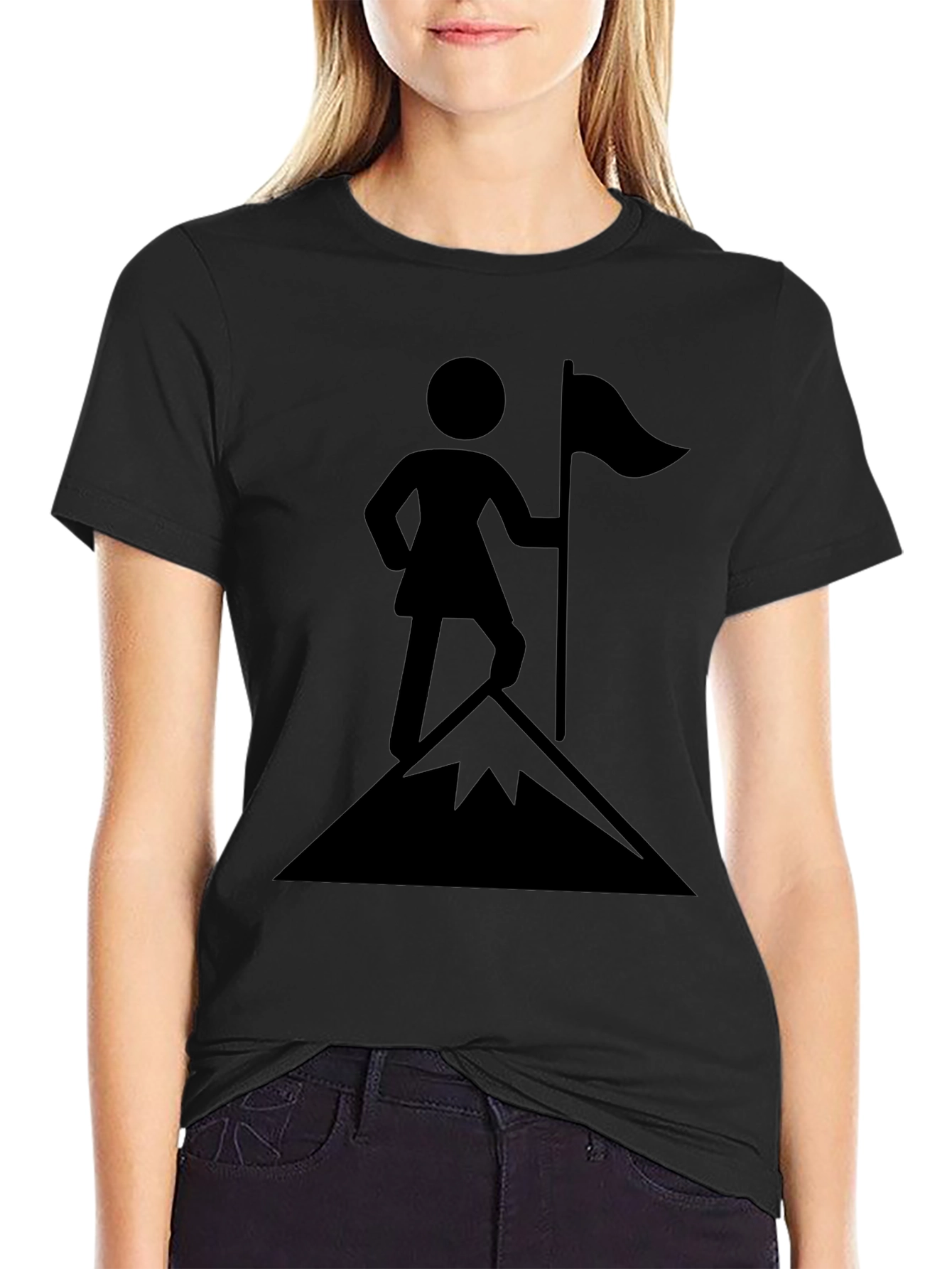 Mountain Climber Black Graphic Tee