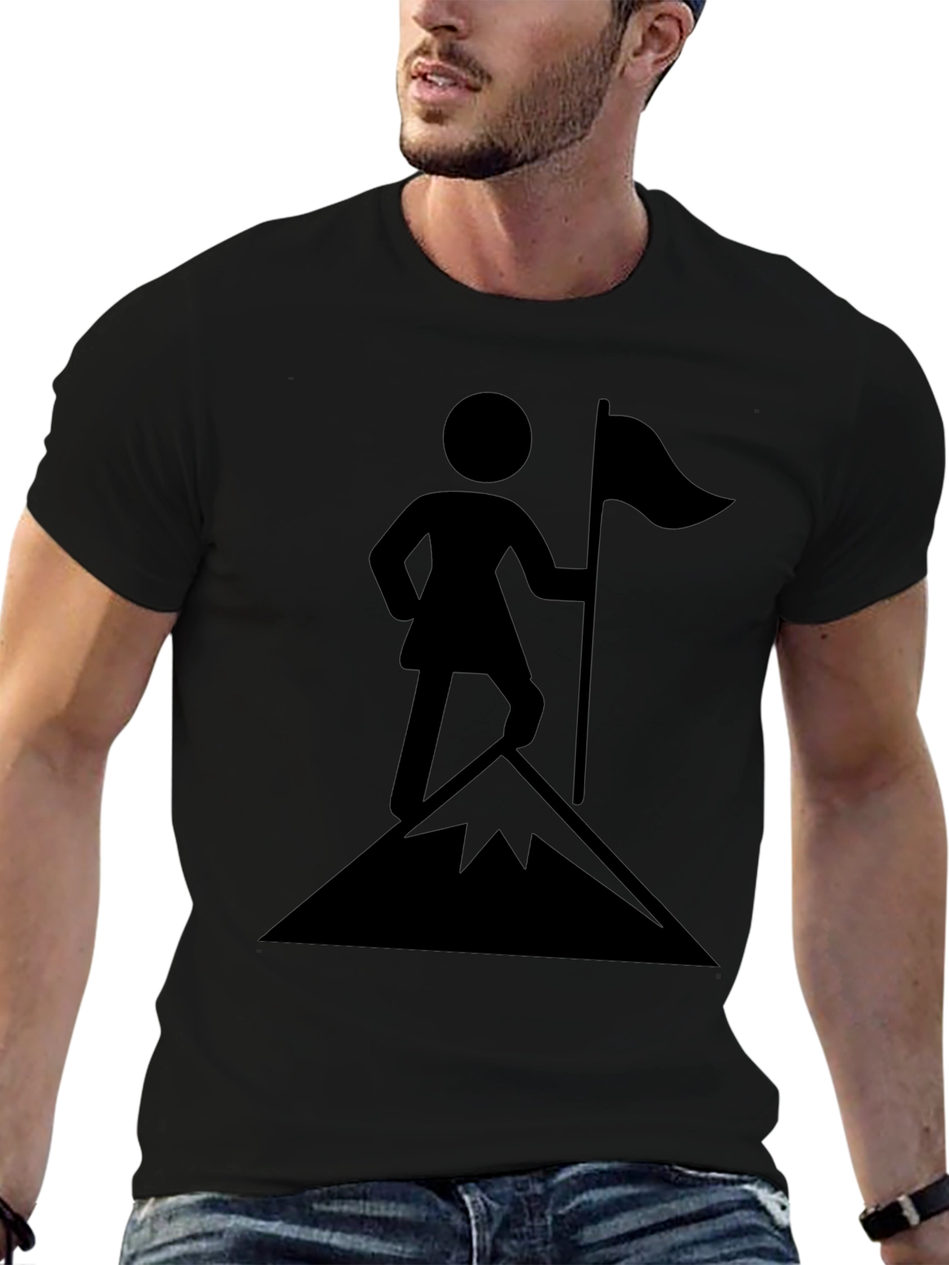 Mountain Climber Black Graphic Tee