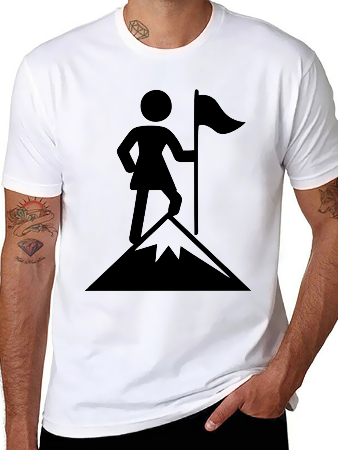 Mountain Climber Black Graphic Tee