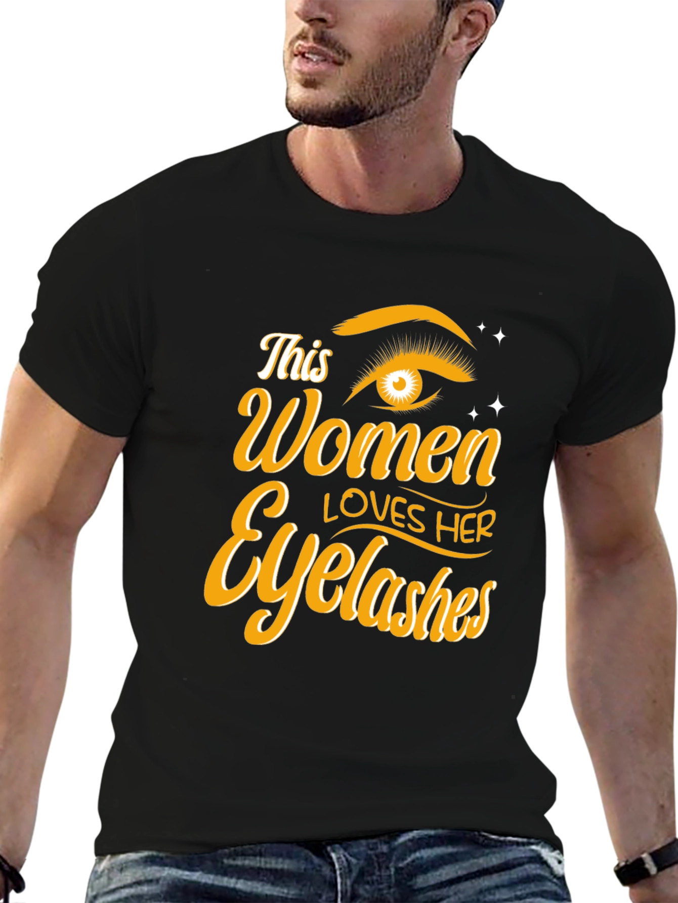 Womens Eyelash Lover T-Shirt - Stylish Graphic Tee