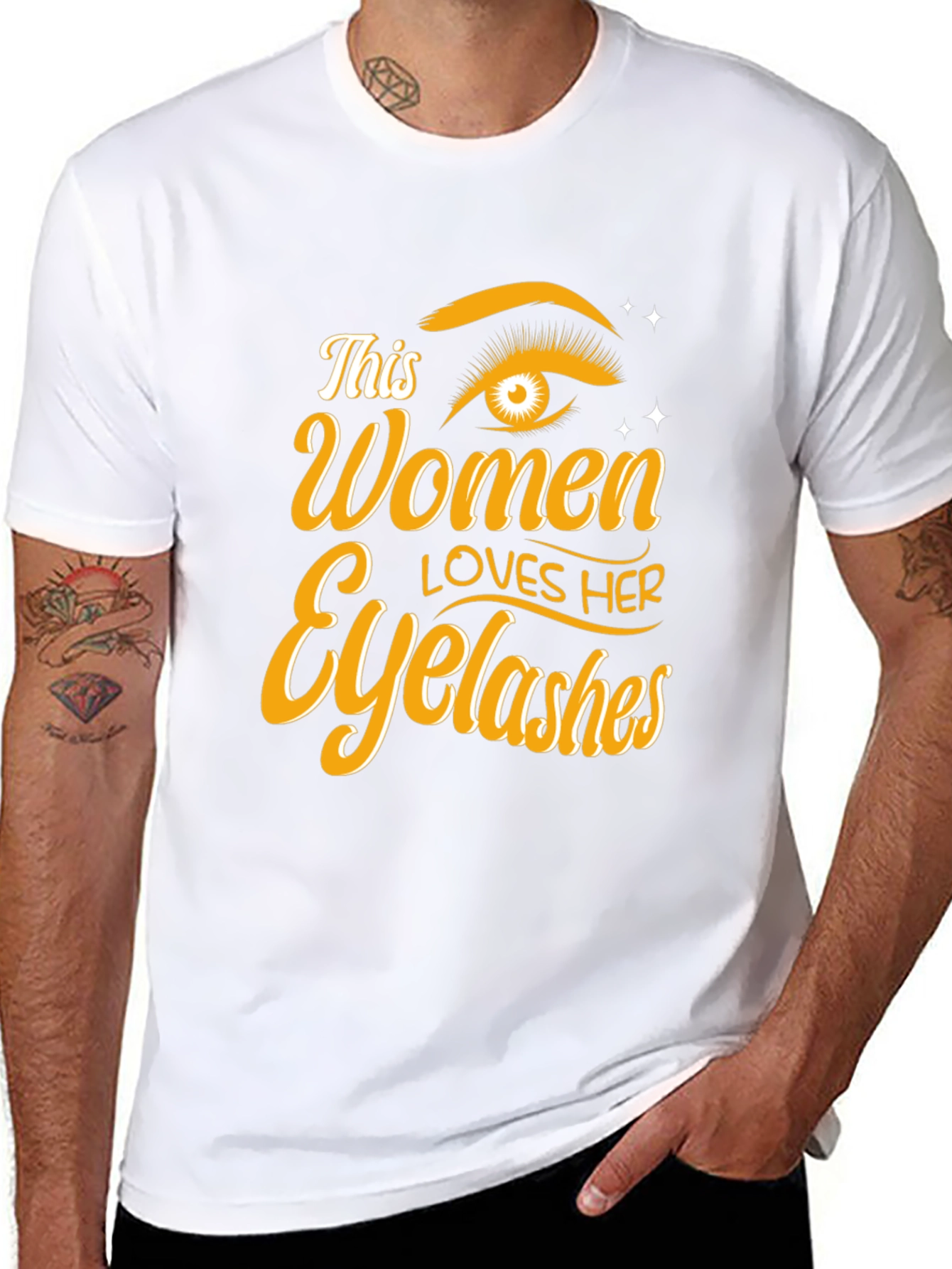 Womens Eyelash Lover T-Shirt - Stylish Graphic Tee