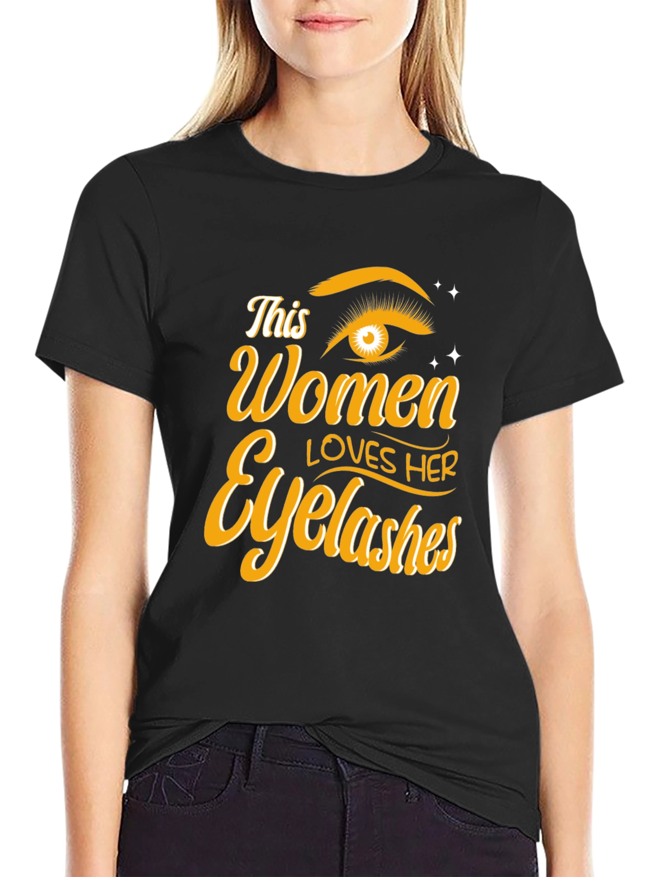 Womens Eyelash Lover T-Shirt - Stylish Graphic Tee