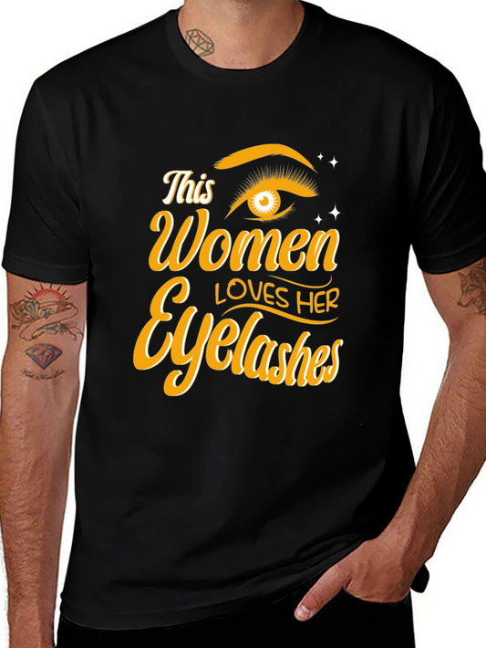 Womens Eyelash Lover T-Shirt - Stylish Graphic Tee