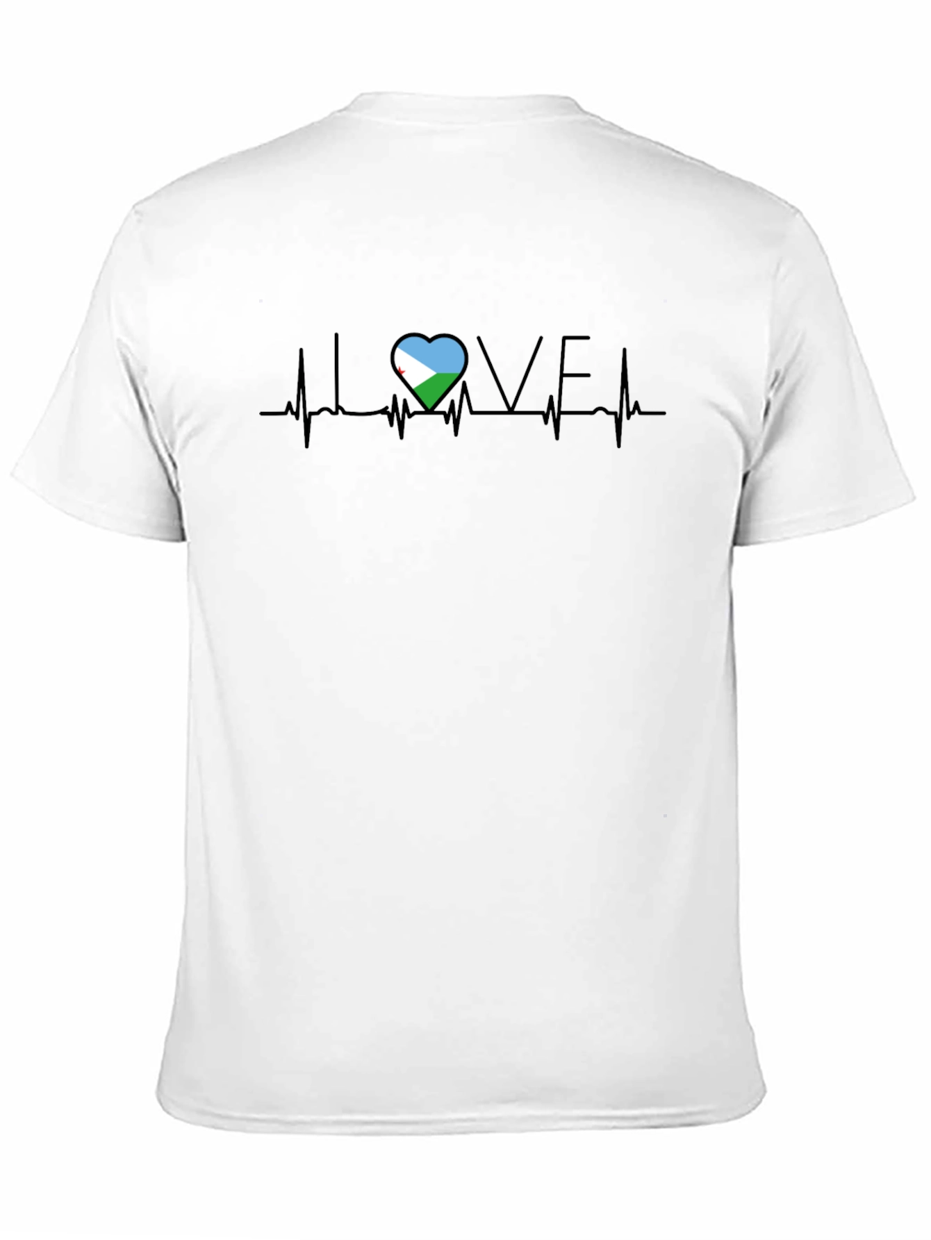 I Love Djibouti Heartbeat T-Shirt