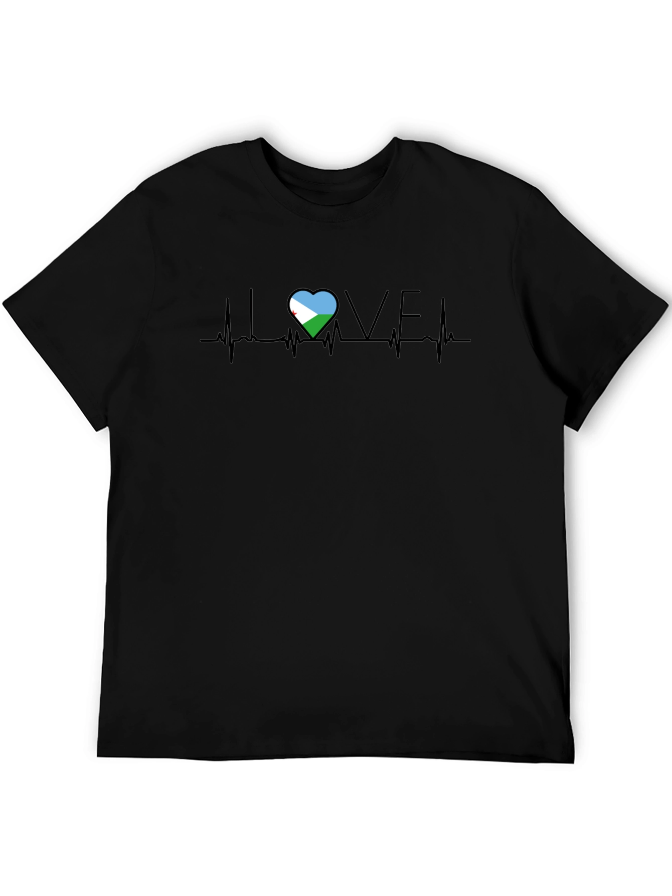 I Love Djibouti Heartbeat T-Shirt