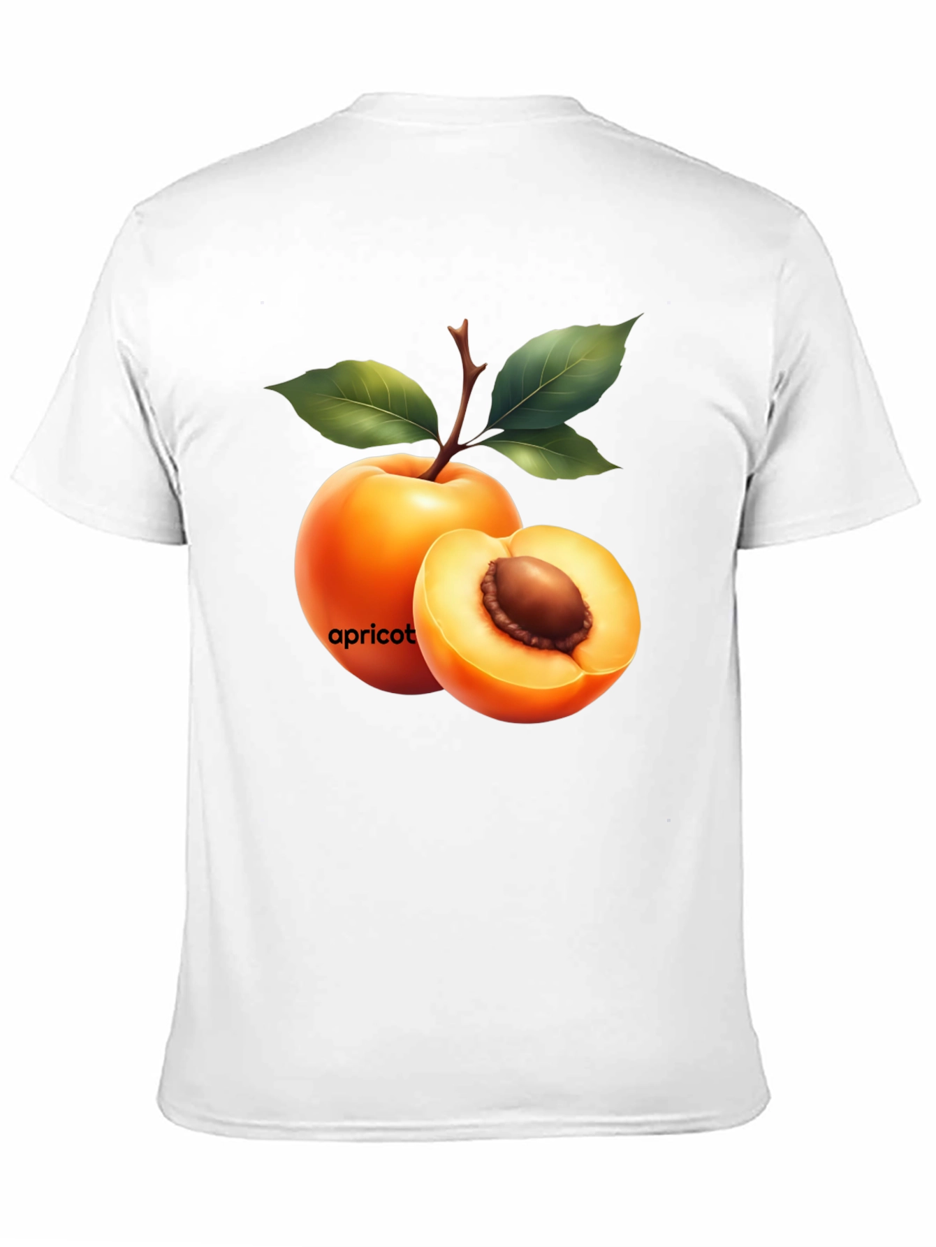 Apricot Graphic Tee - Fresh Fruit Design