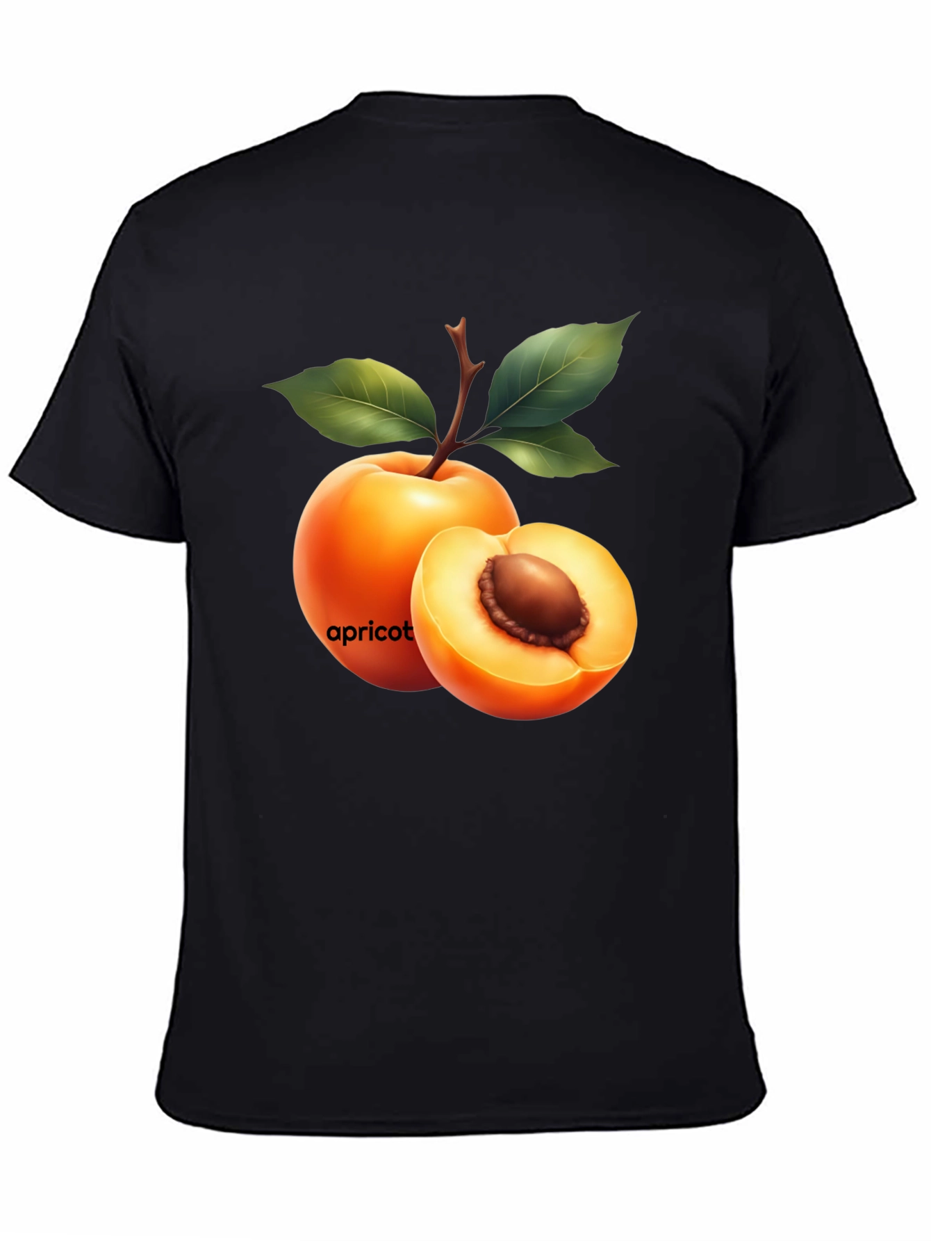 Apricot Graphic Tee - Fresh Fruit Design