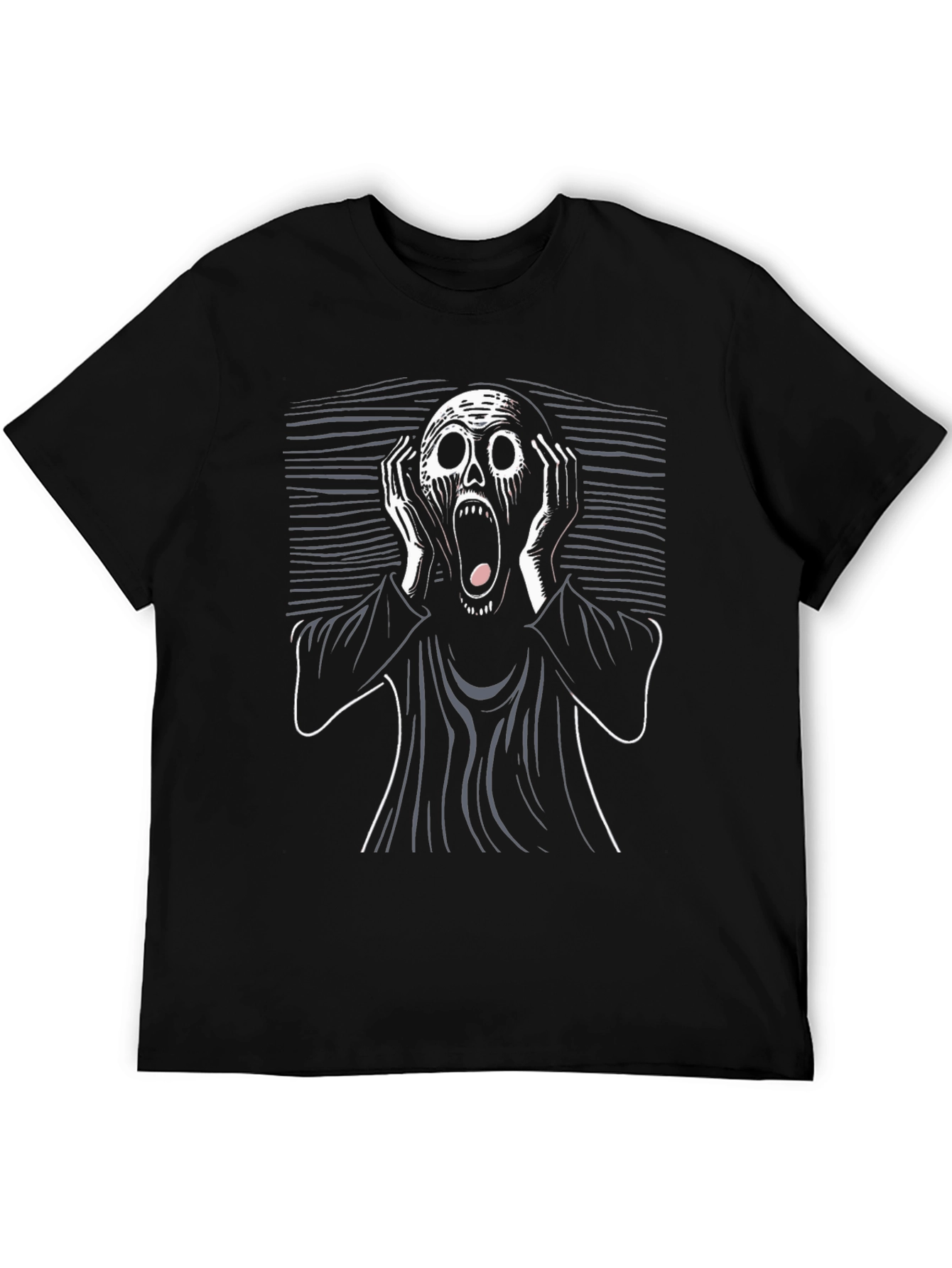 Scream Graphic T-Shirt - Black Cotton Tee