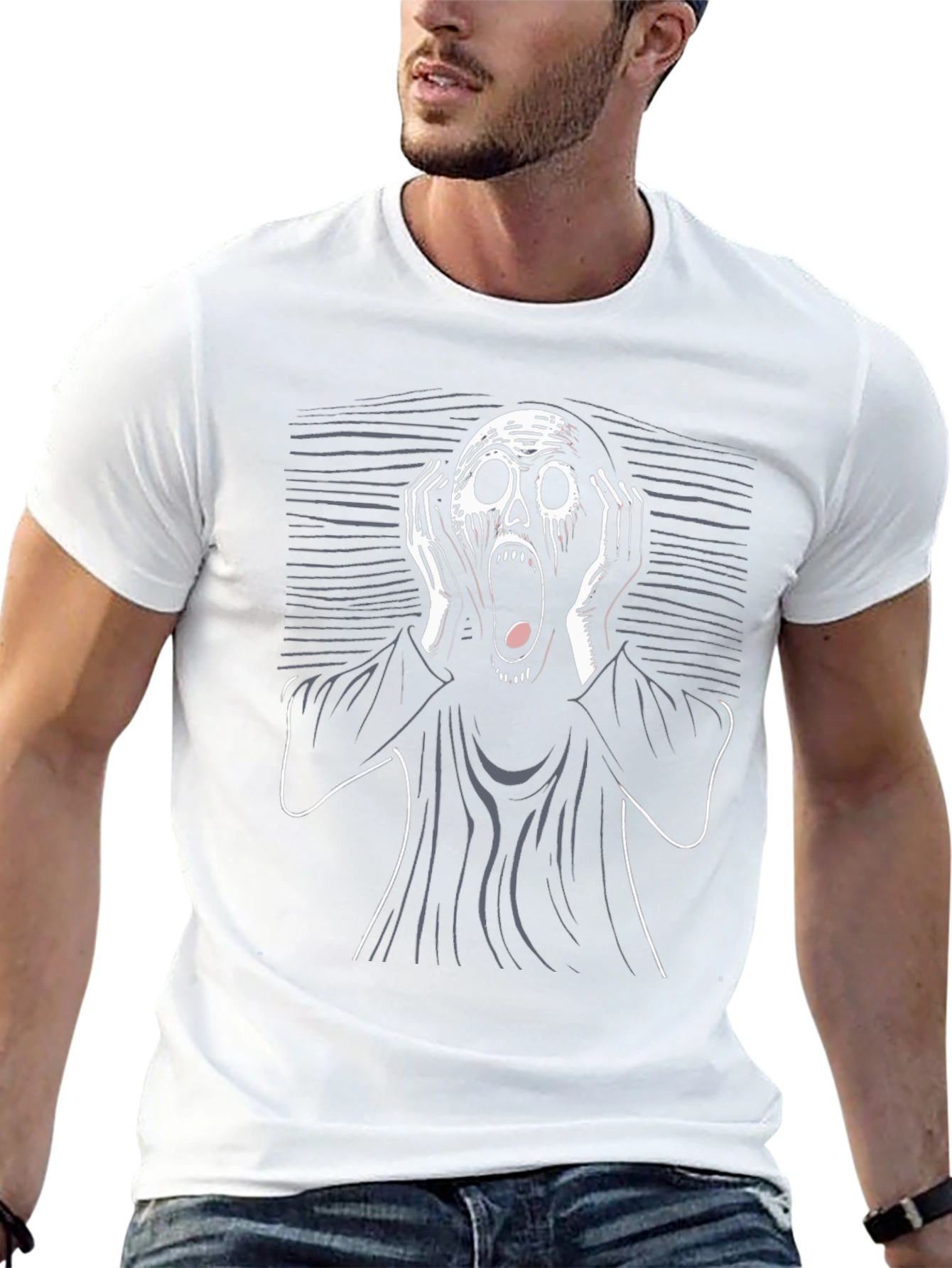 Scream Graphic T-Shirt - Black Cotton Tee