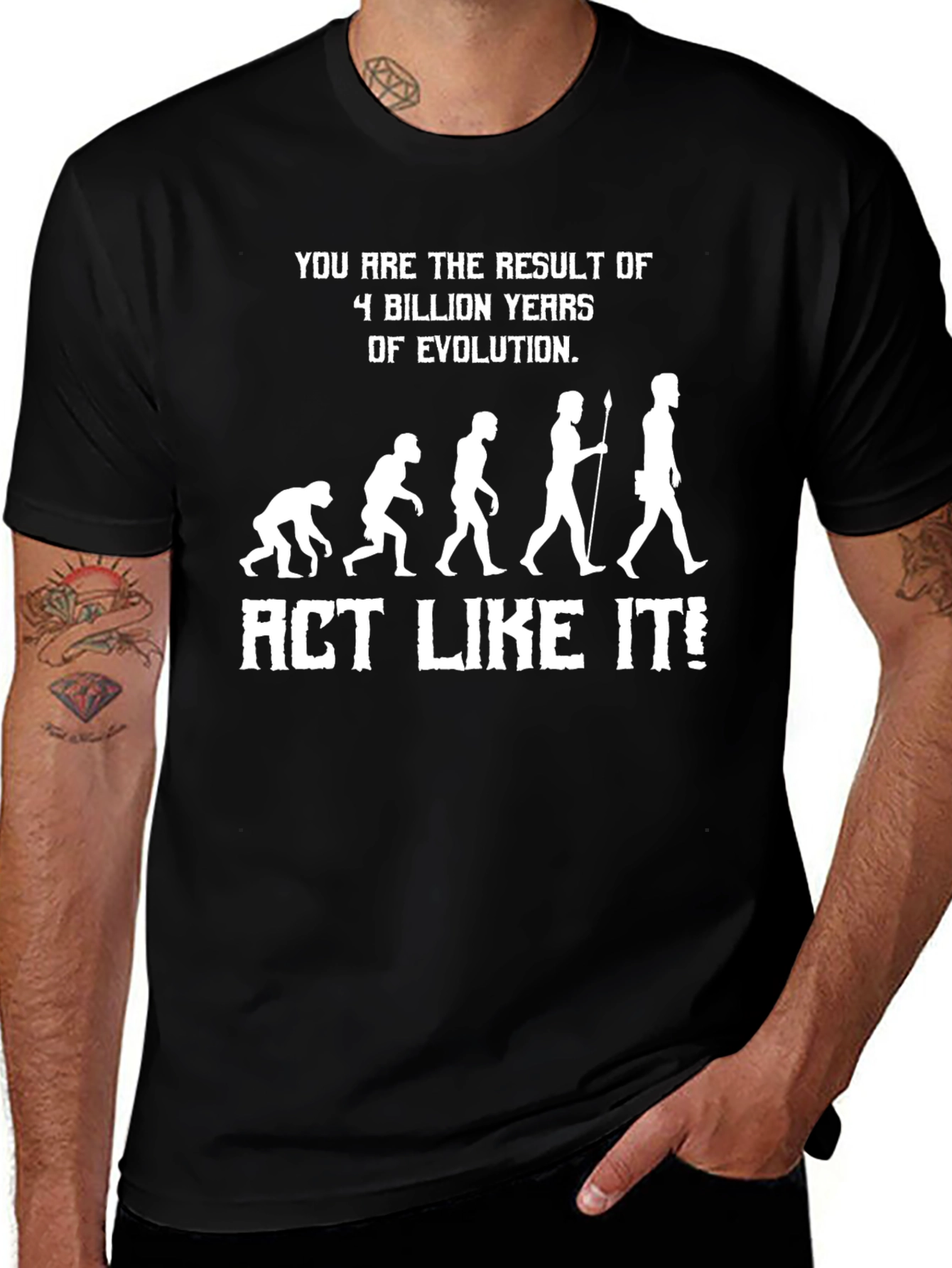 Evolution Humor T-Shirt - Act Like It!