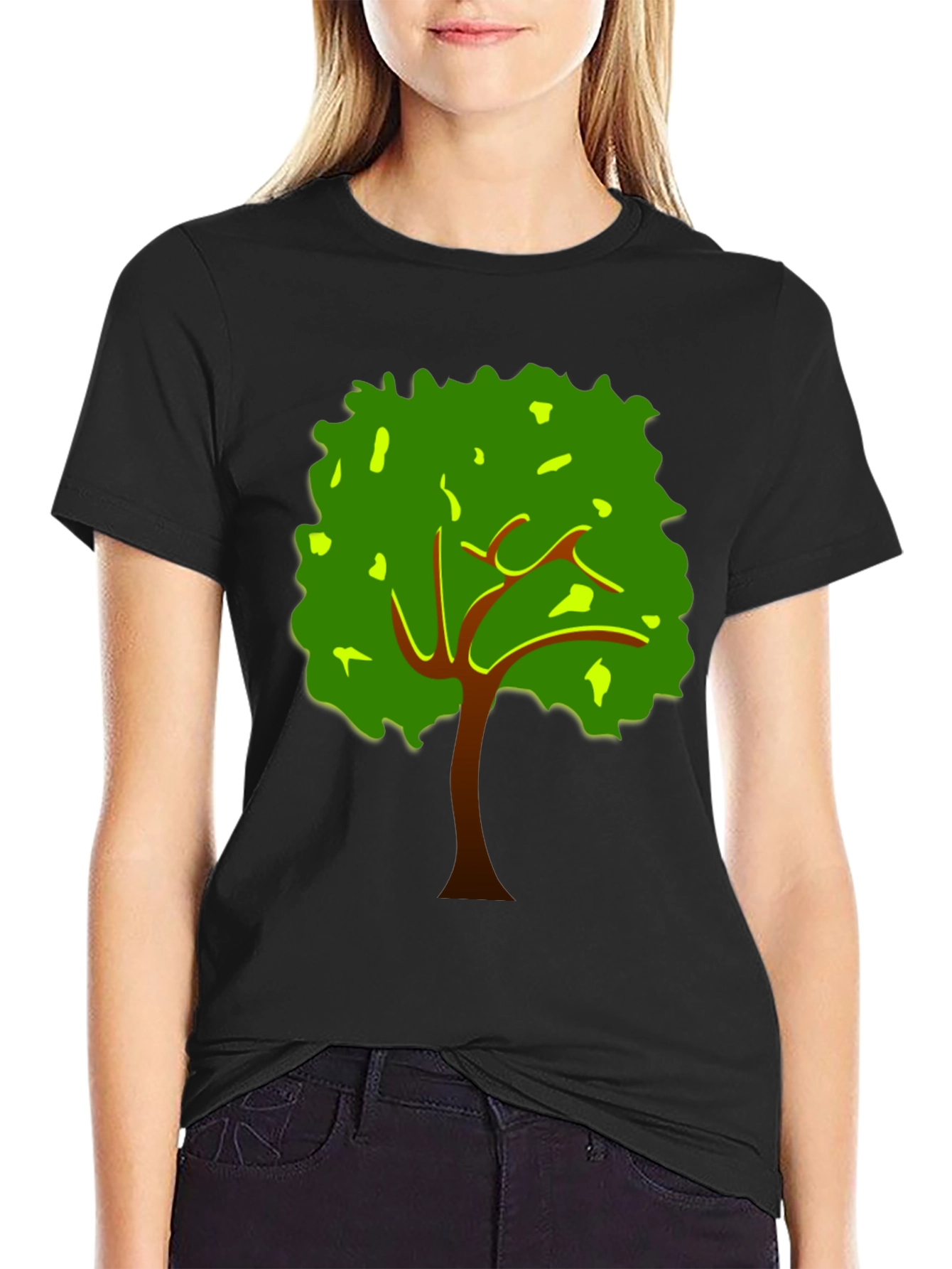 Tree Graphic Tee - Nature Inspired Black T-Shirt