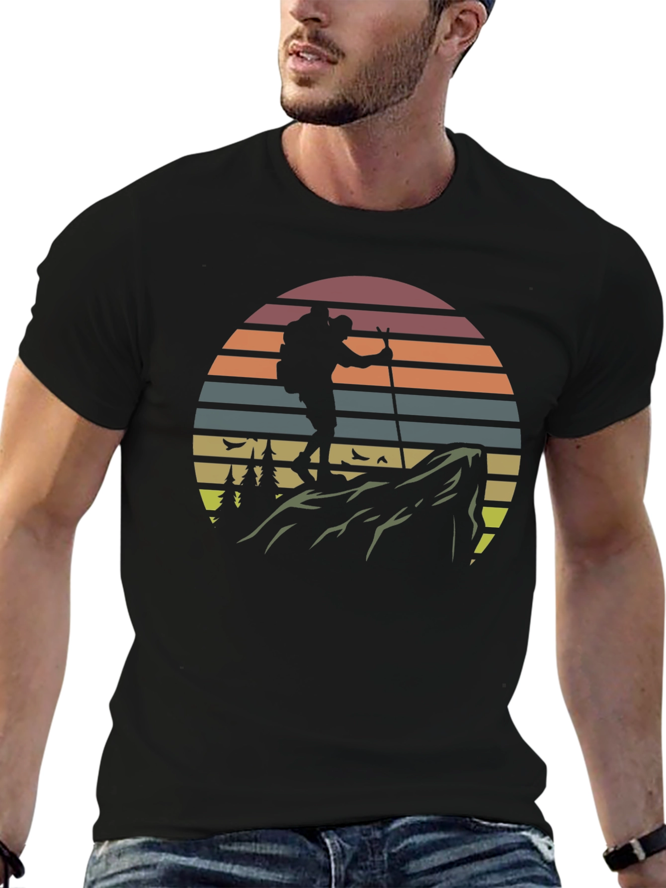 Hiking Adventure Tee - Retro Mountain Climber T-Shirt