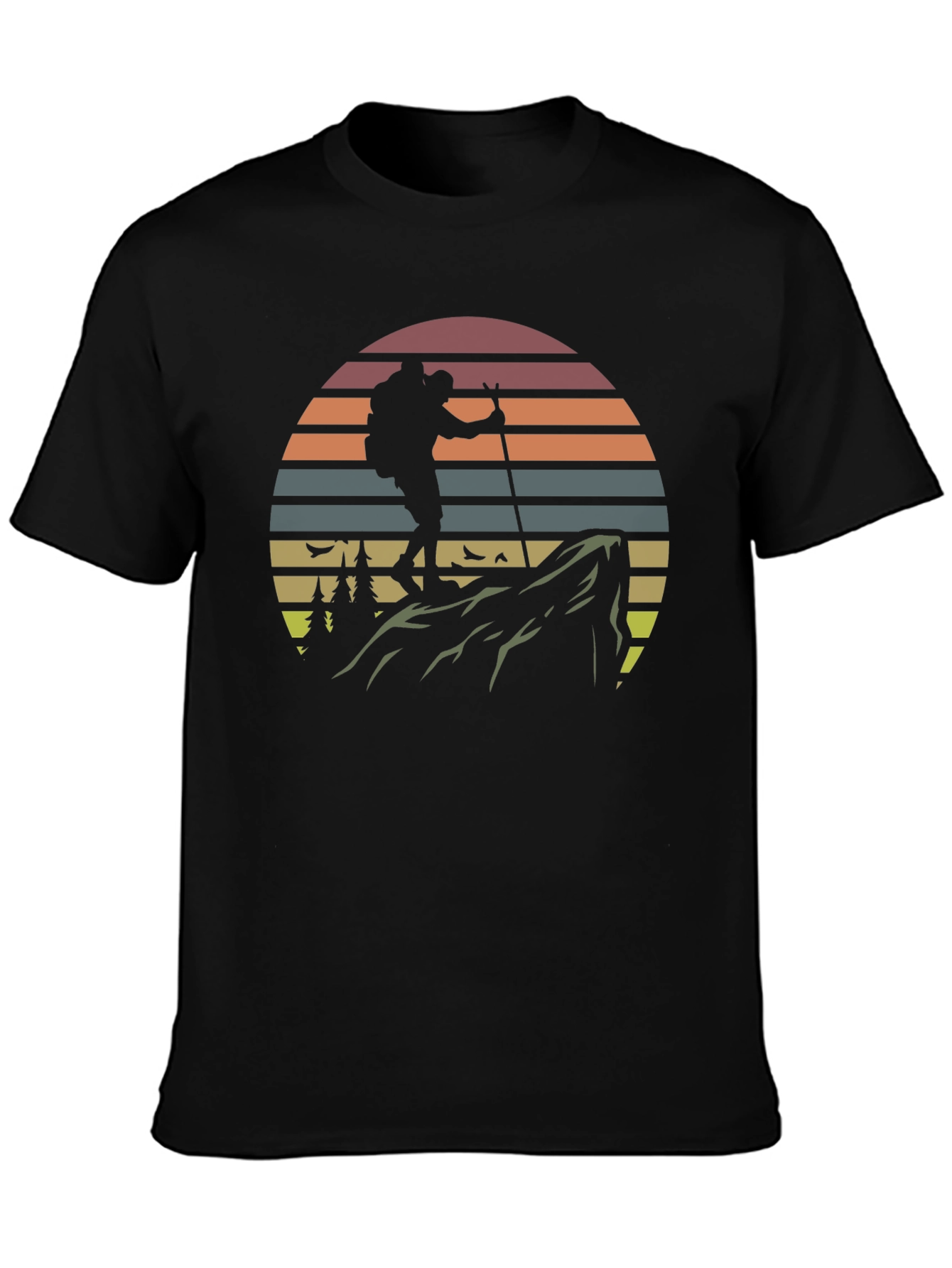 Hiking Adventure Tee - Retro Mountain Climber T-Shirt