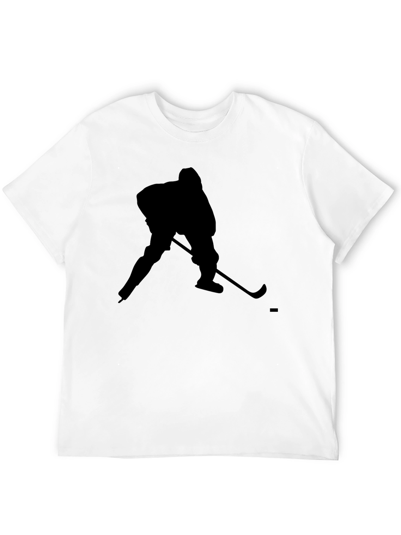 Hockey Player Silhouette Black T-Shirt