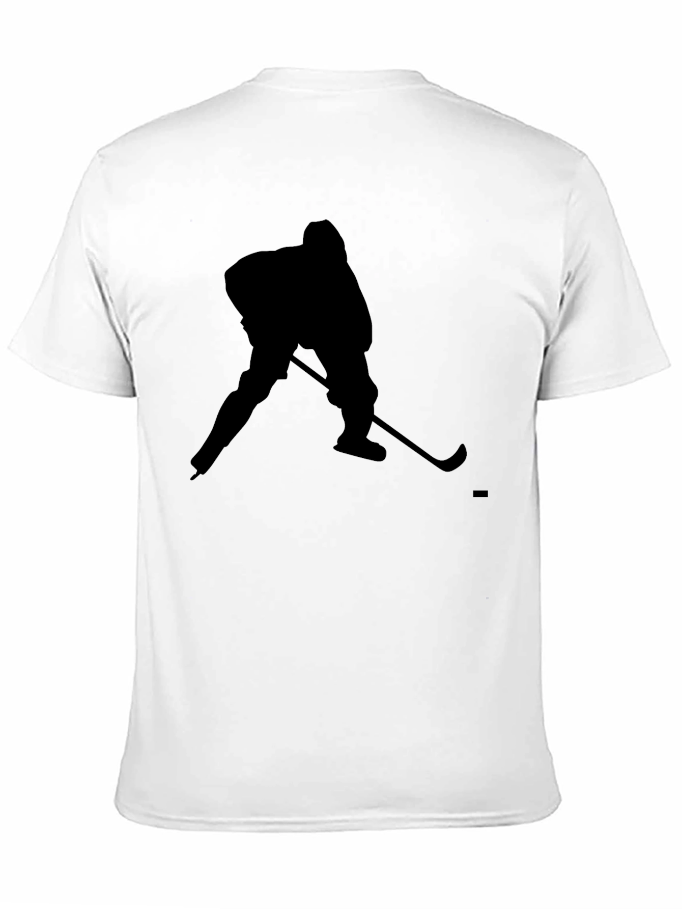 Hockey Player Silhouette Black T-Shirt