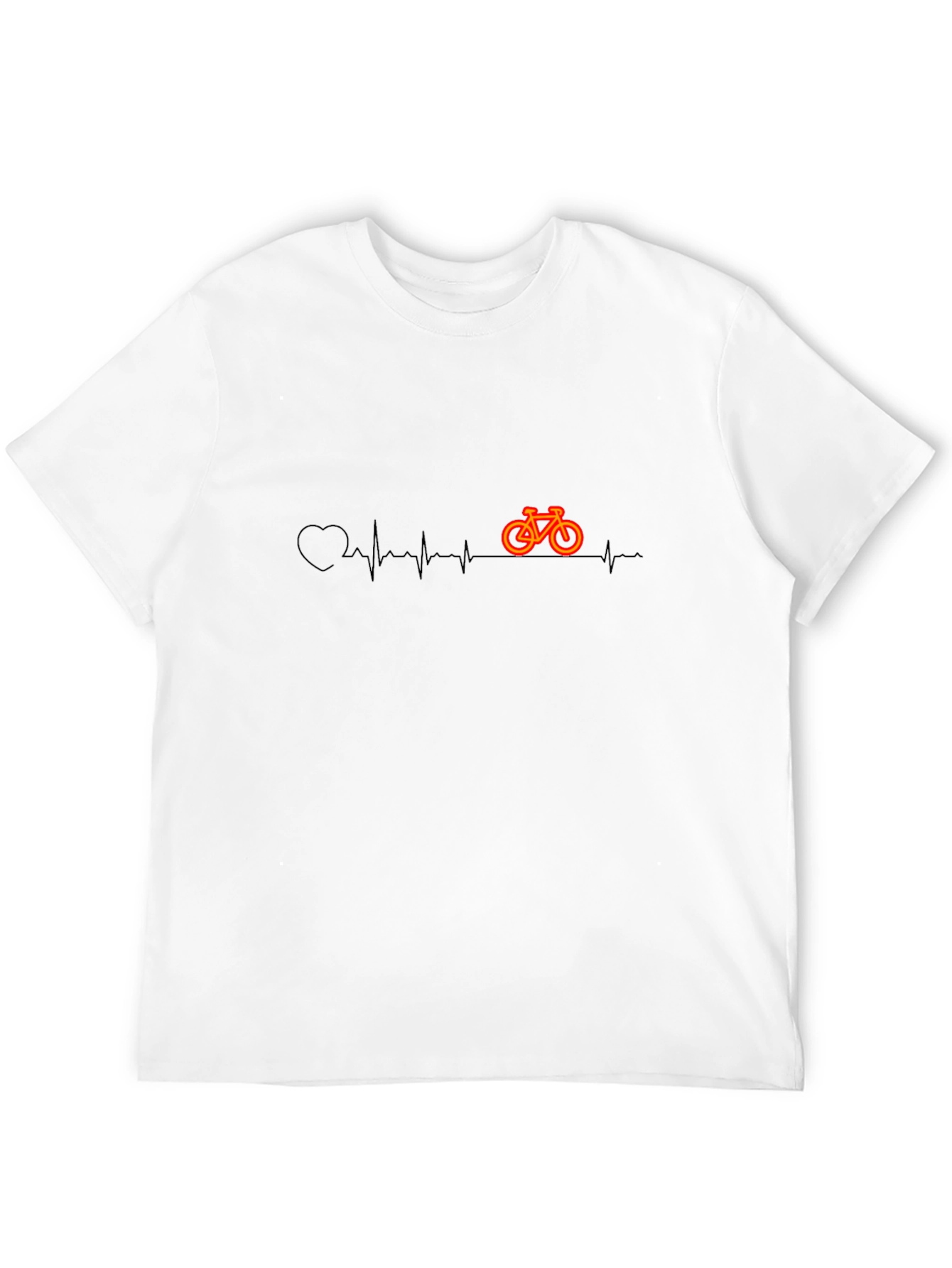 Bike Heartbeat Graphic Tee - Cycling Passion