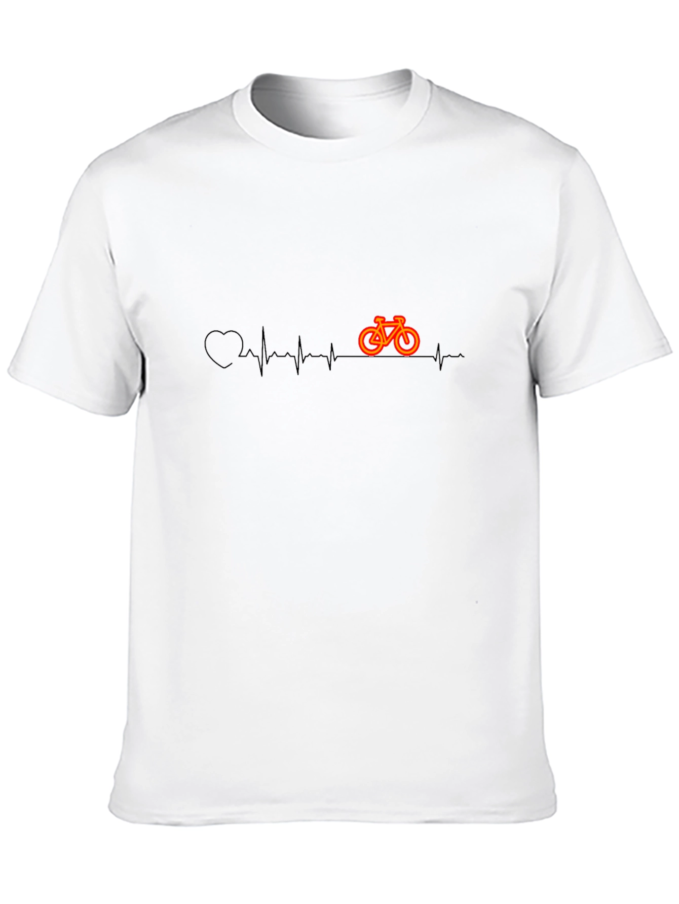 Bike Heartbeat Graphic Tee - Cycling Passion