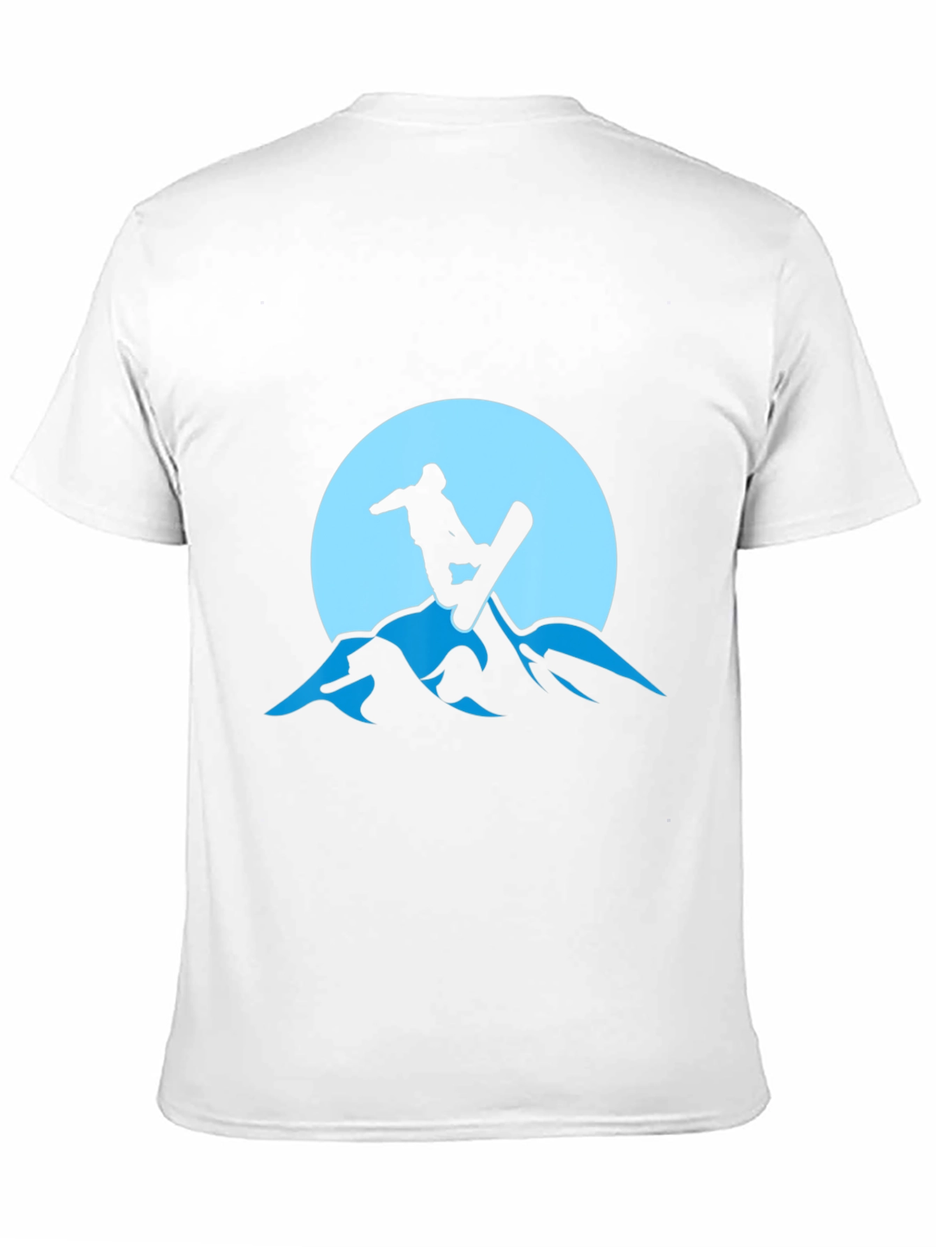 Snowboarder Silhouette Graphic Tee - Mountain Design