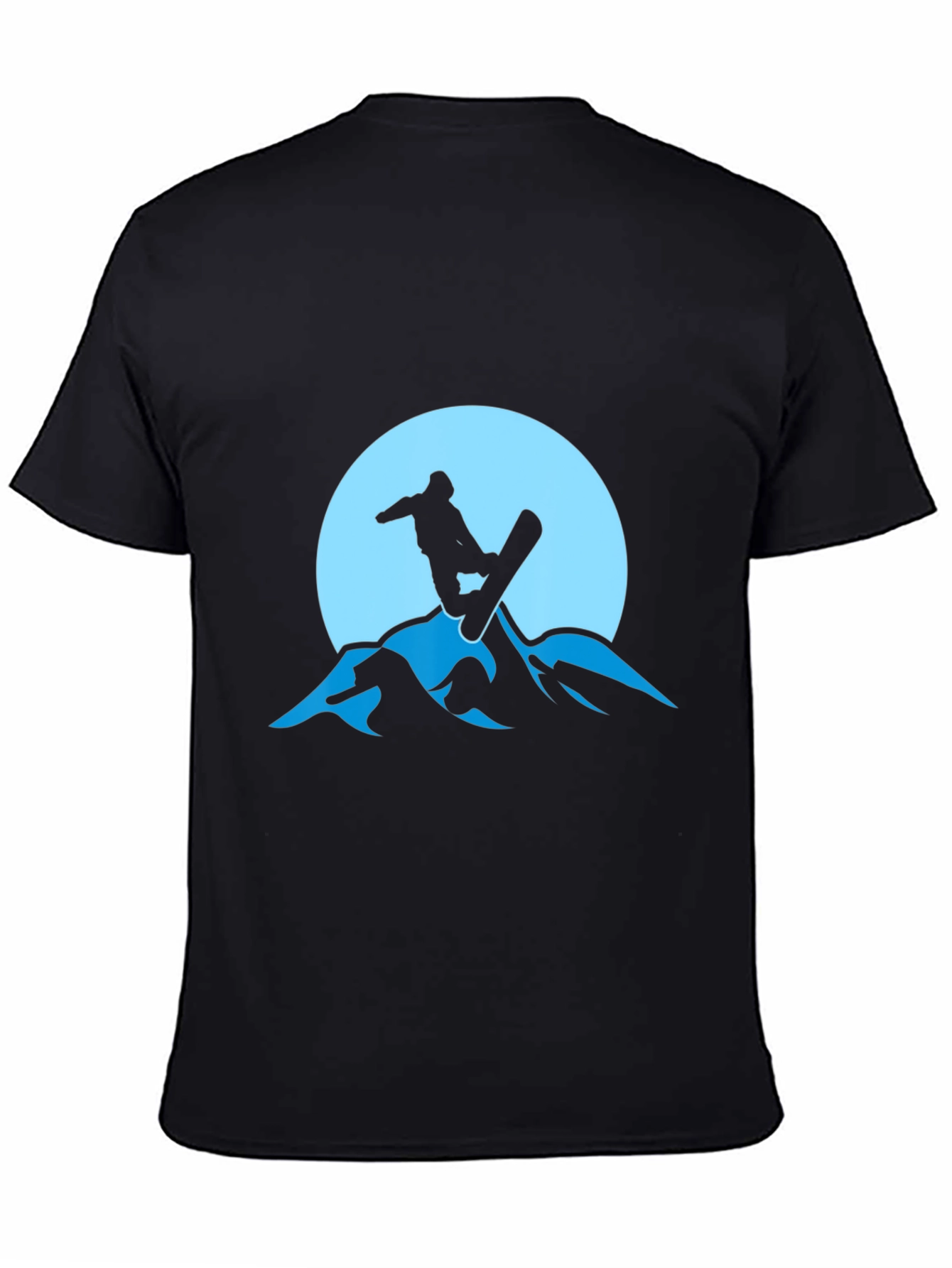 Snowboarder Silhouette Graphic Tee - Mountain Design