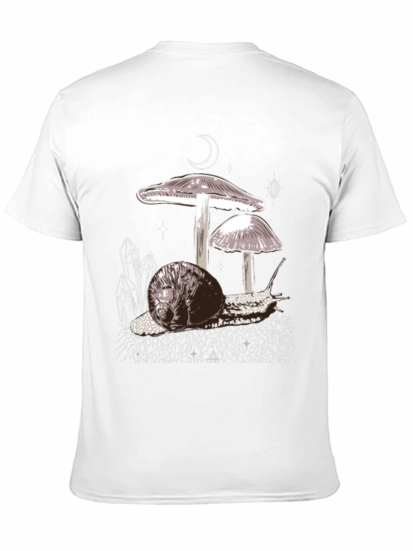 Mushroom Snail Graphic Tee - Black