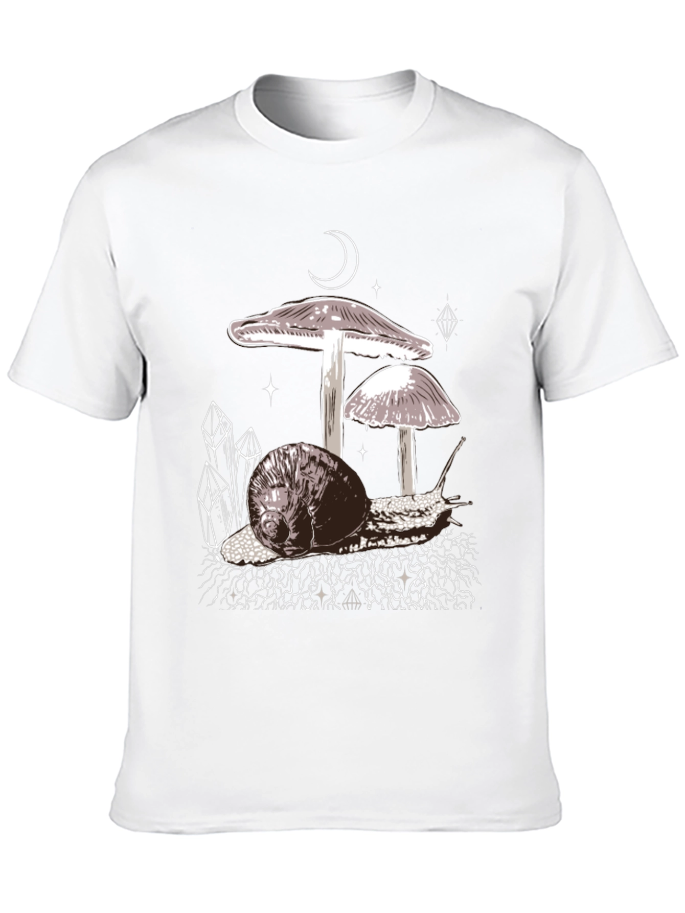 Mushroom Snail Graphic Tee - Black