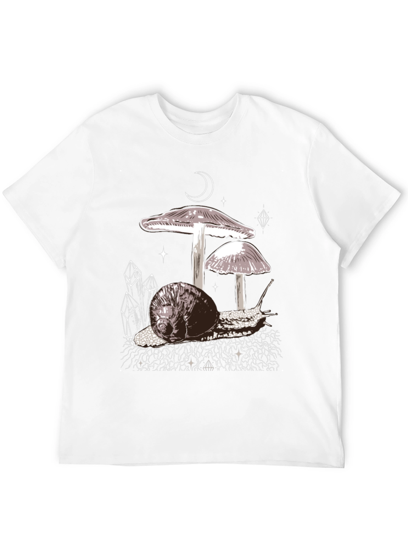 Mushroom Snail Graphic Tee - Black
