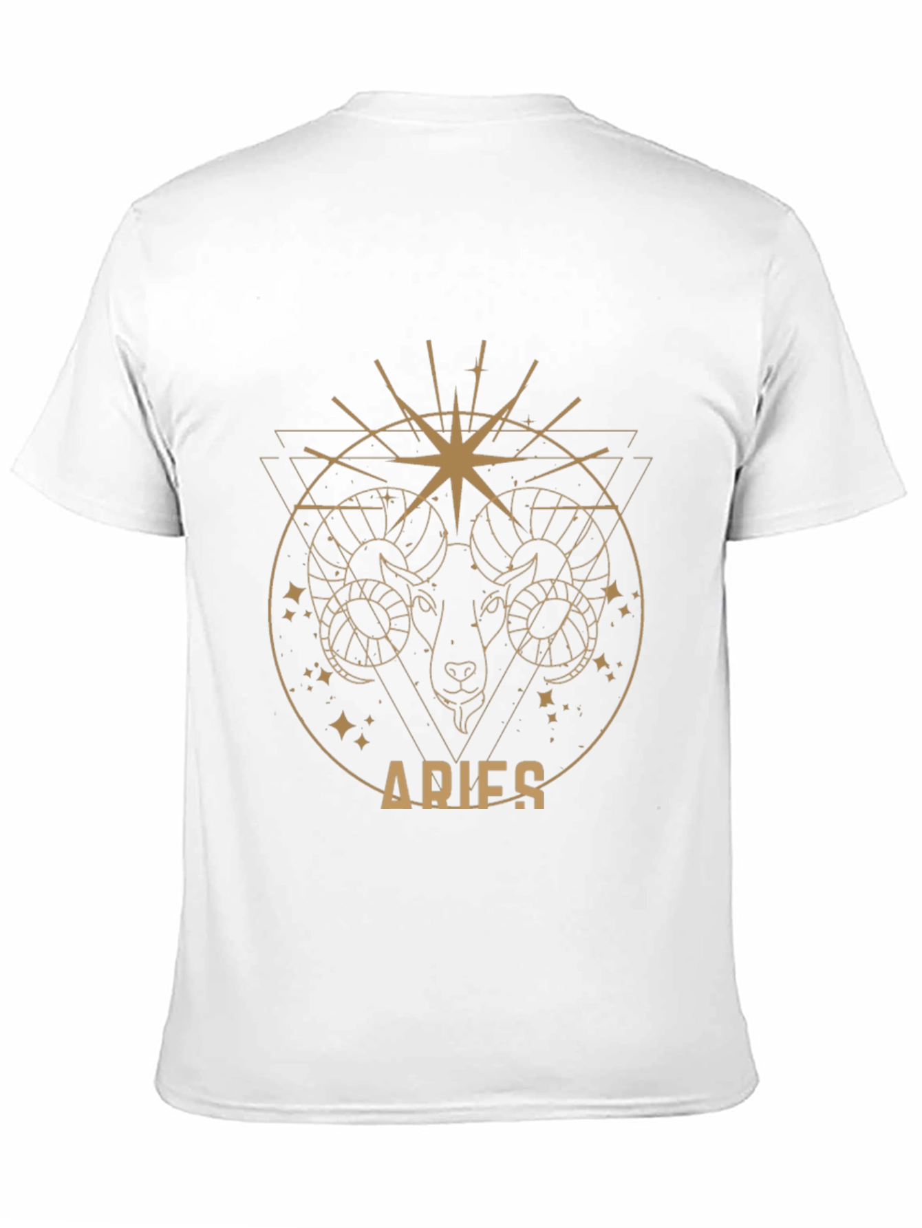 Aries Zodiac Graphic T-Shirt - Black