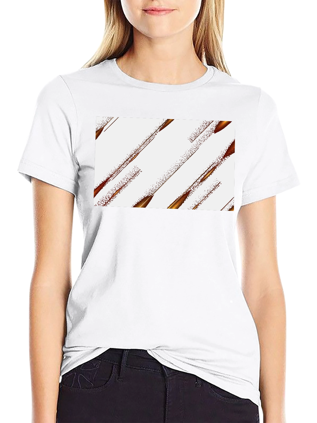 Modern Geometric Black T-Shirt
