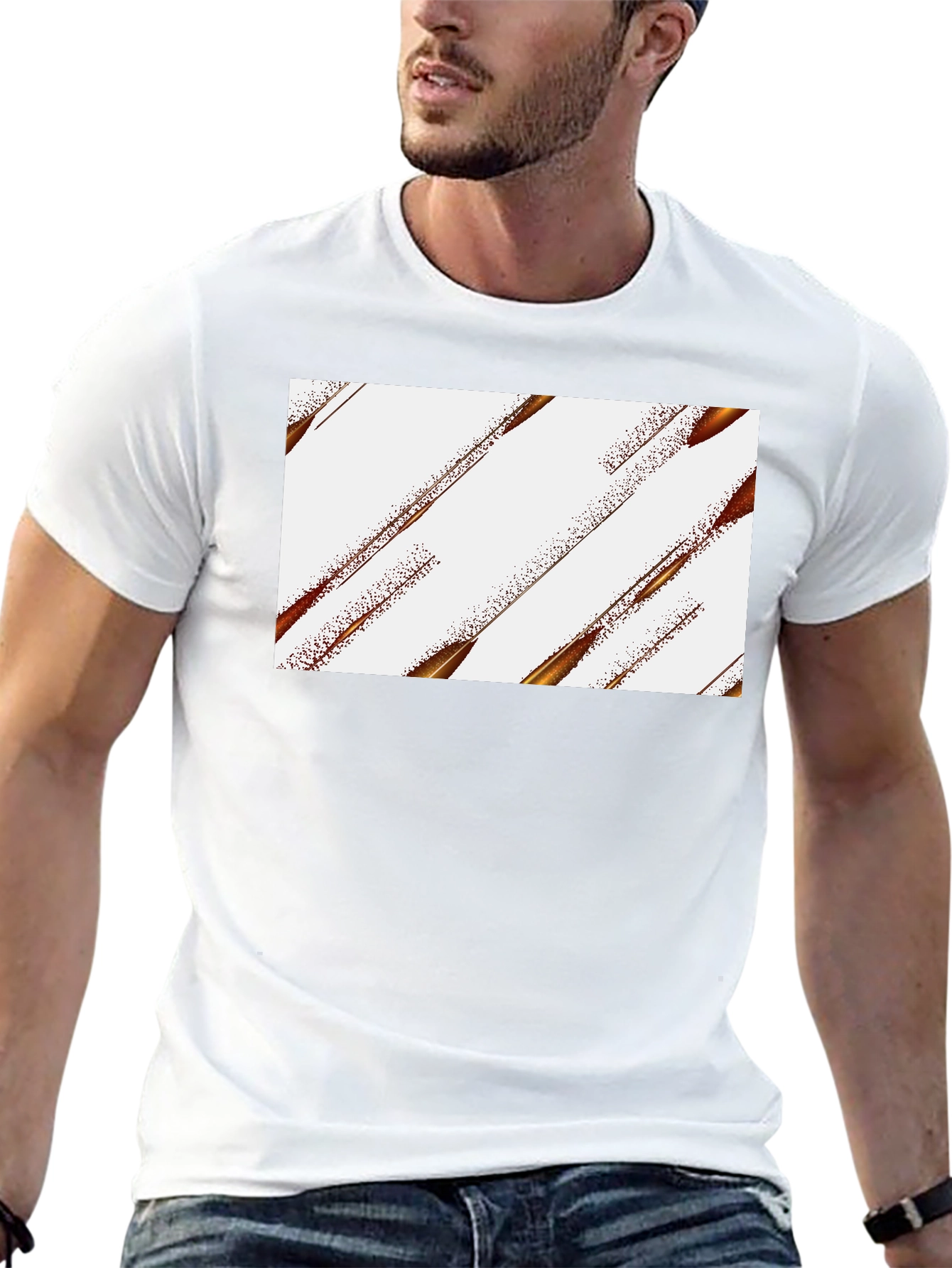 Modern Geometric Black T-Shirt