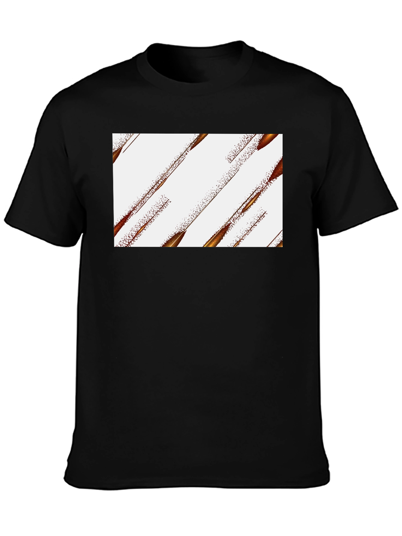 Modern Geometric Black T-Shirt