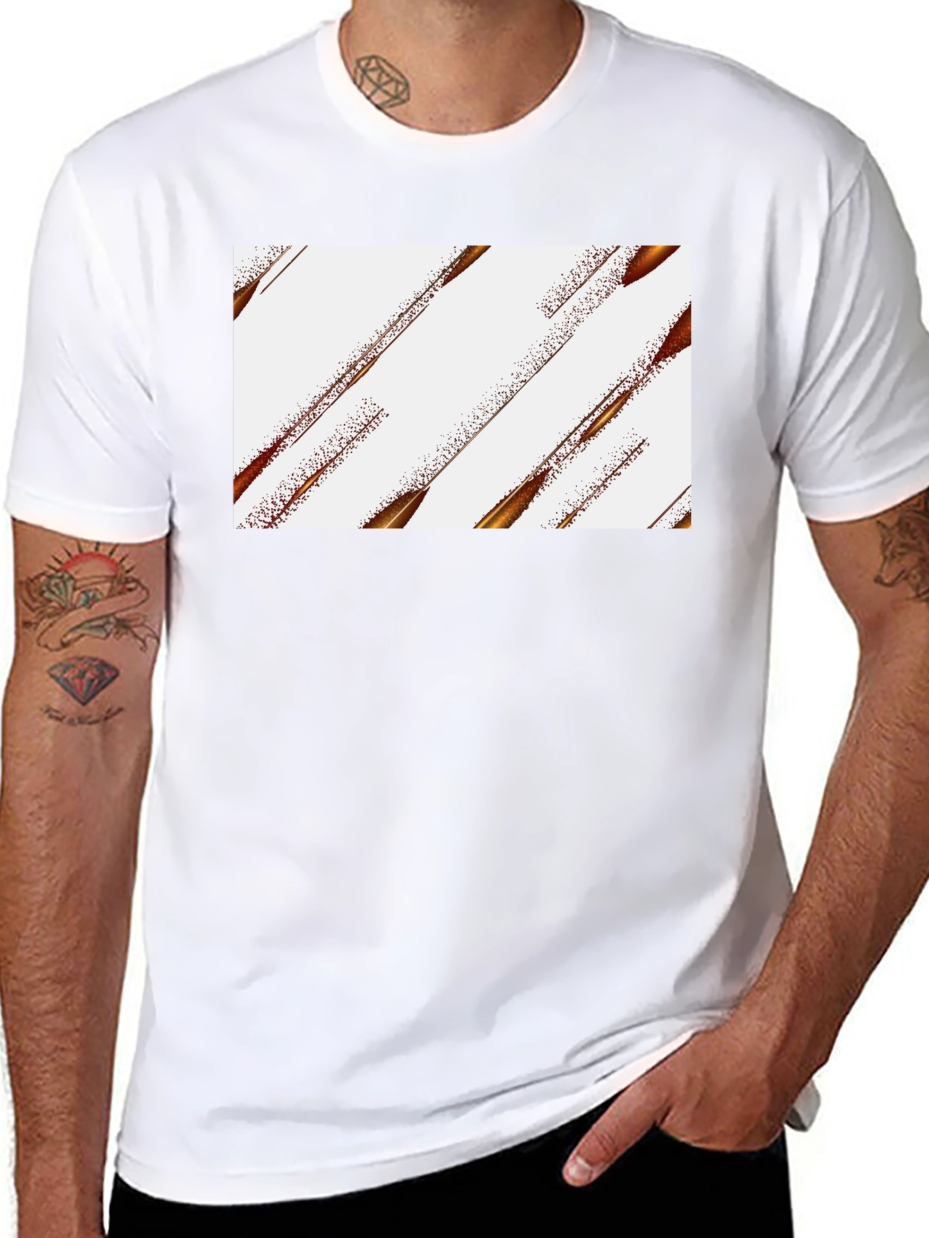 Modern Geometric Black T-Shirt