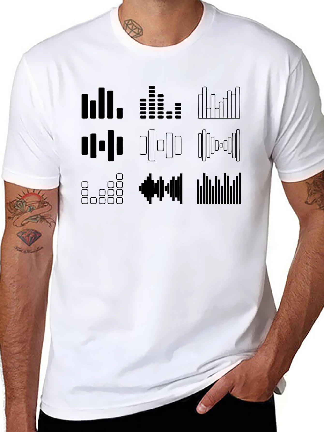 Graphic Equalizer Black T-Shirt